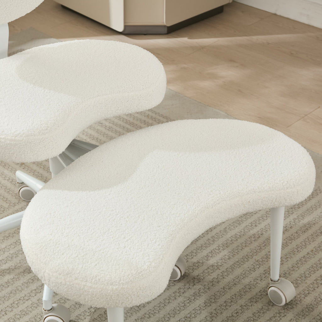 Ivory meditation chair back view