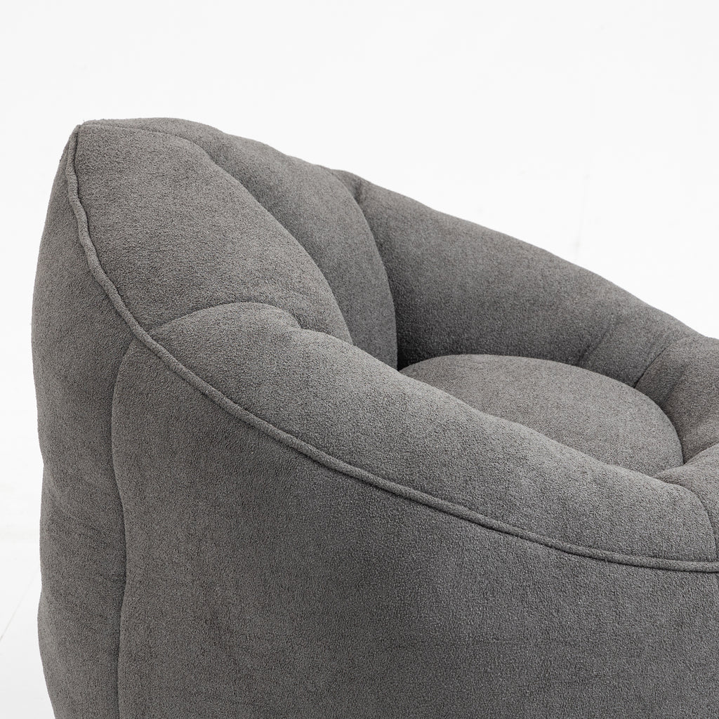 Foam-filled bean bag chair comfort detail