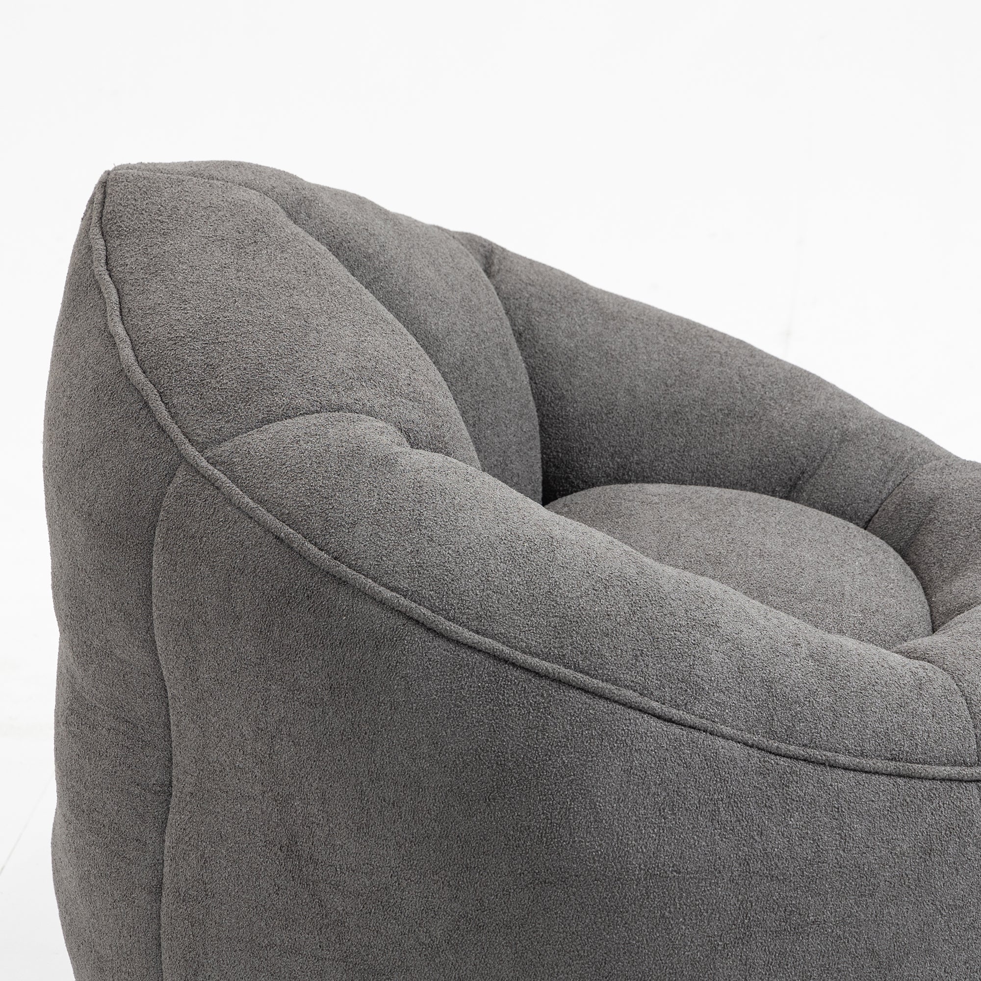 Foam-filled bean bag chair comfort detail