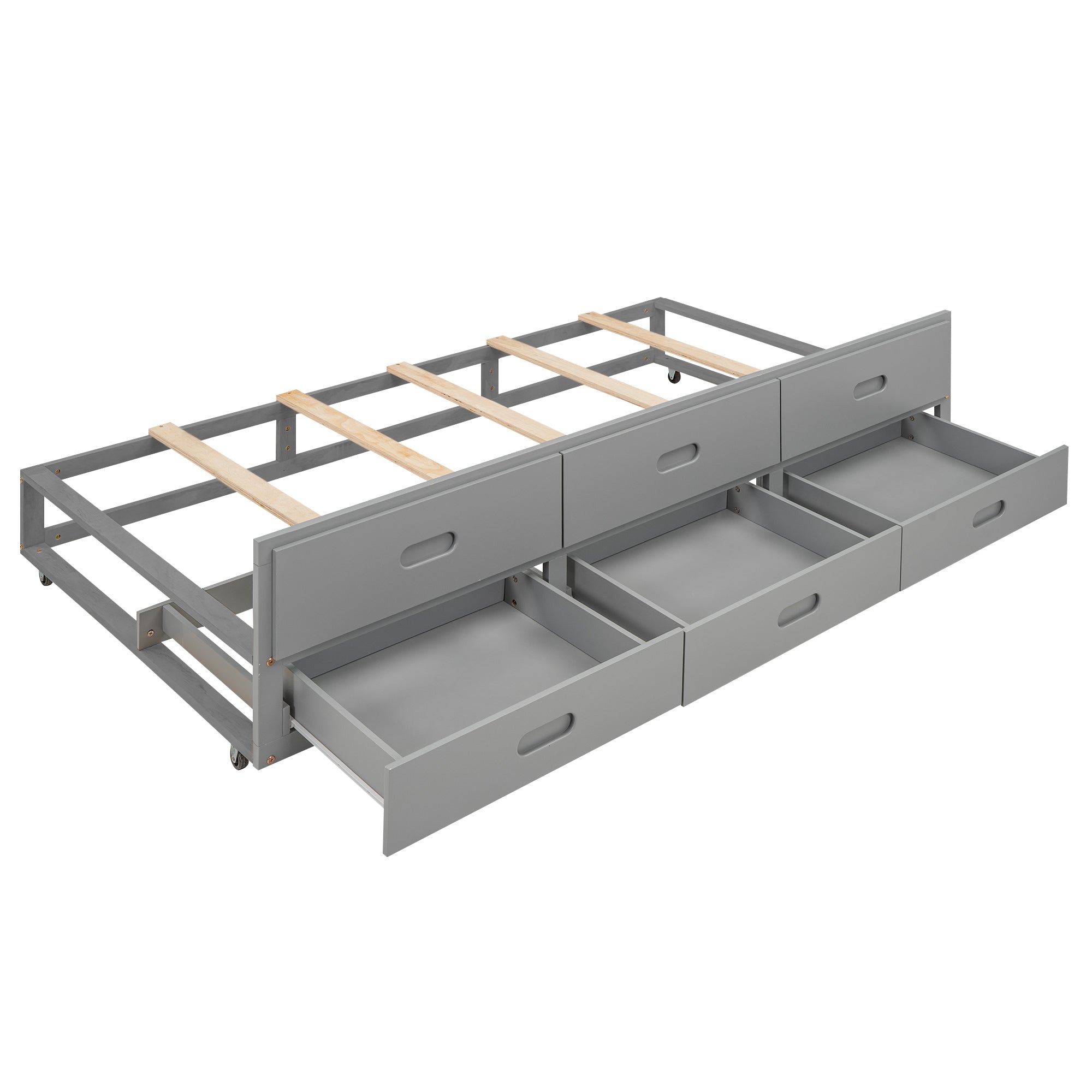 Gray storage bed dimensions reference