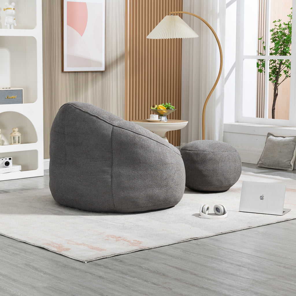 Microfiber bean bag chair back and arm support