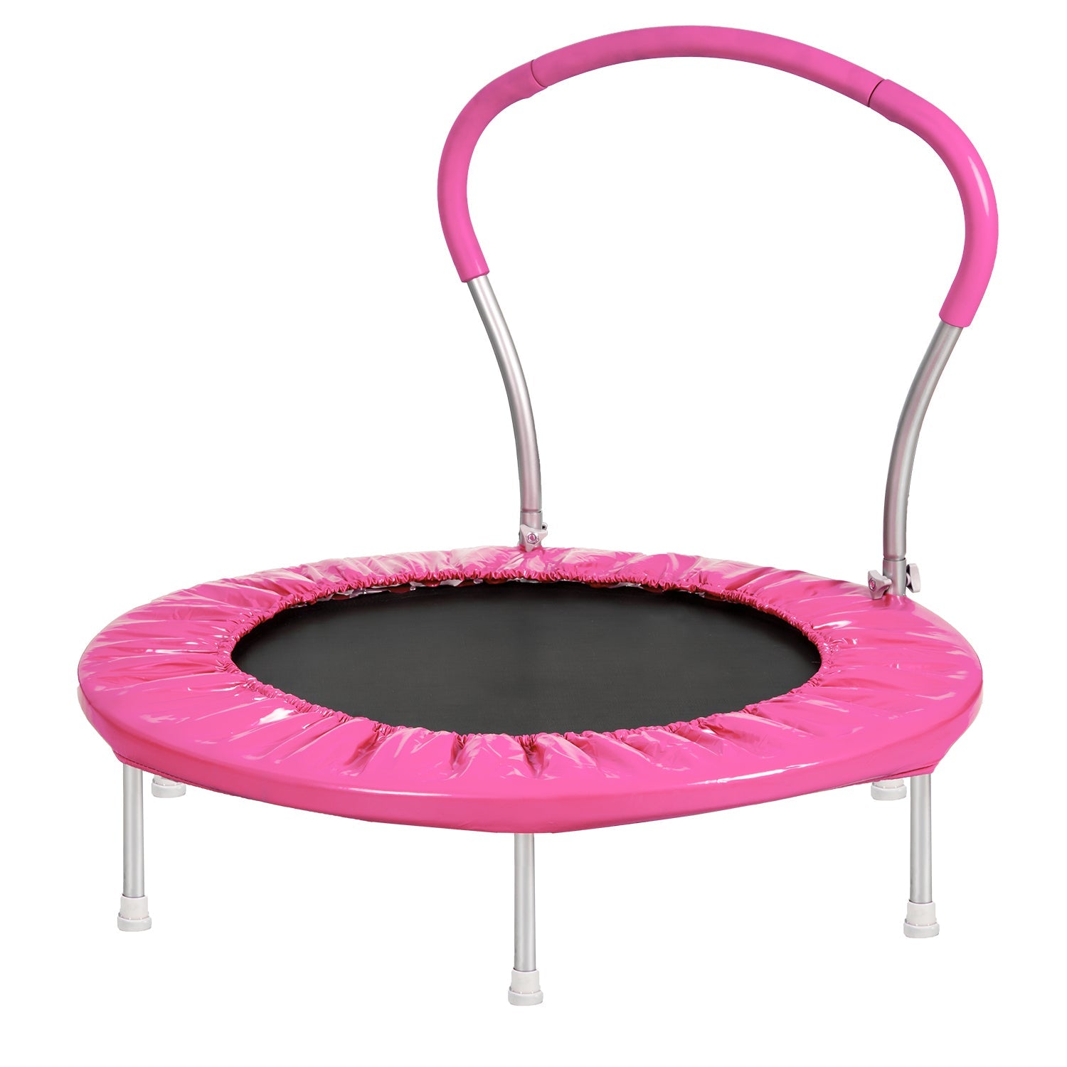 36-Inch Mini Trampoline for Kids with Safety Handle & Foam Frame Pad