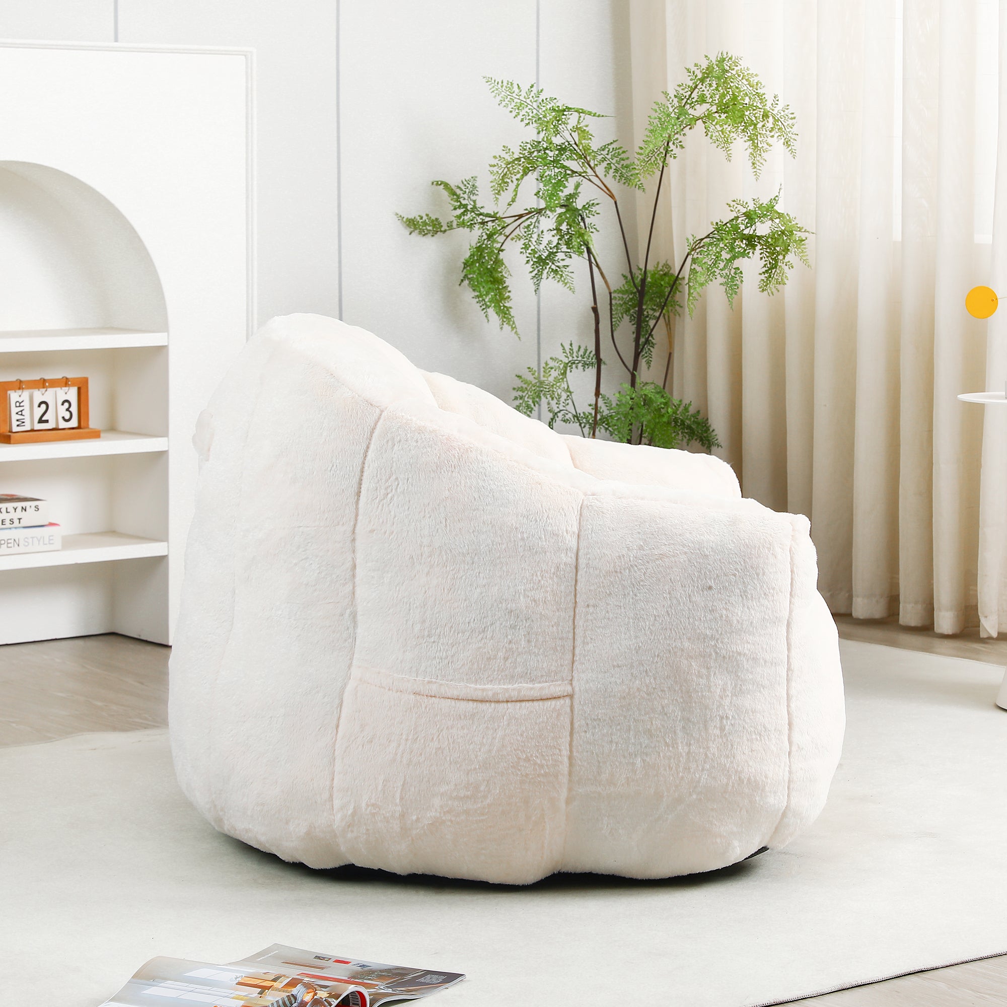 High-density foam fill bean bag seat detail