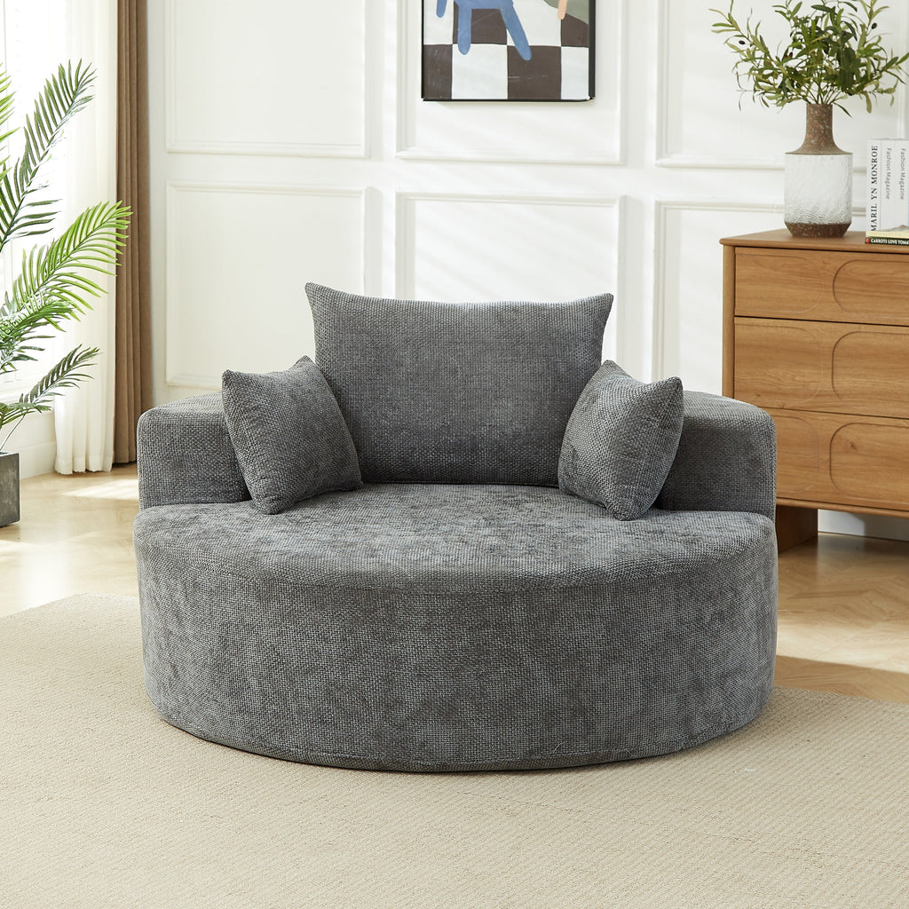 Chenille Fluffy Single Seat Chair — No Assembly