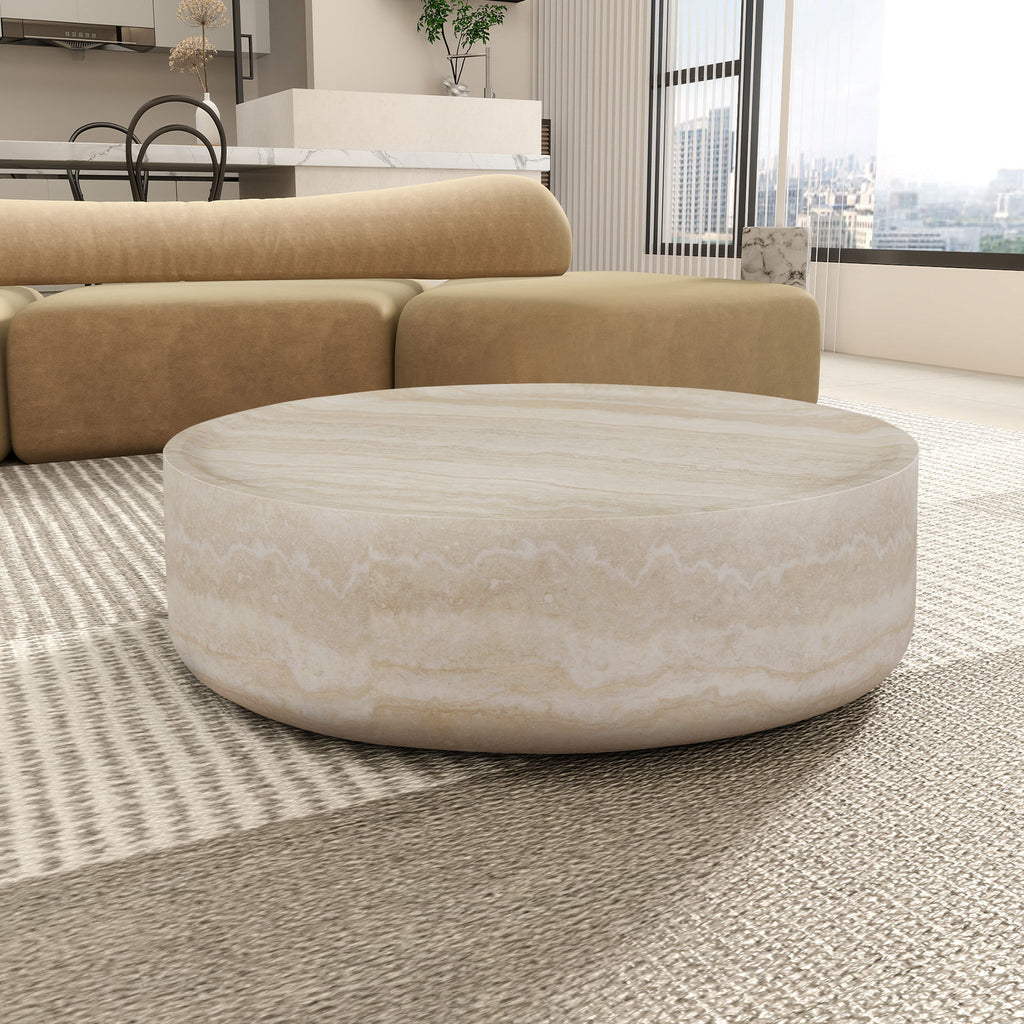 Modern round tea table living room office setting