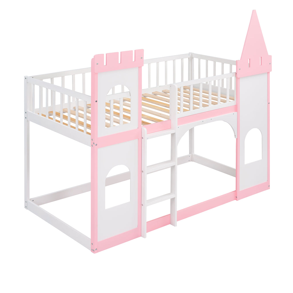 Castle bunk bed window cutout and guardrail detail