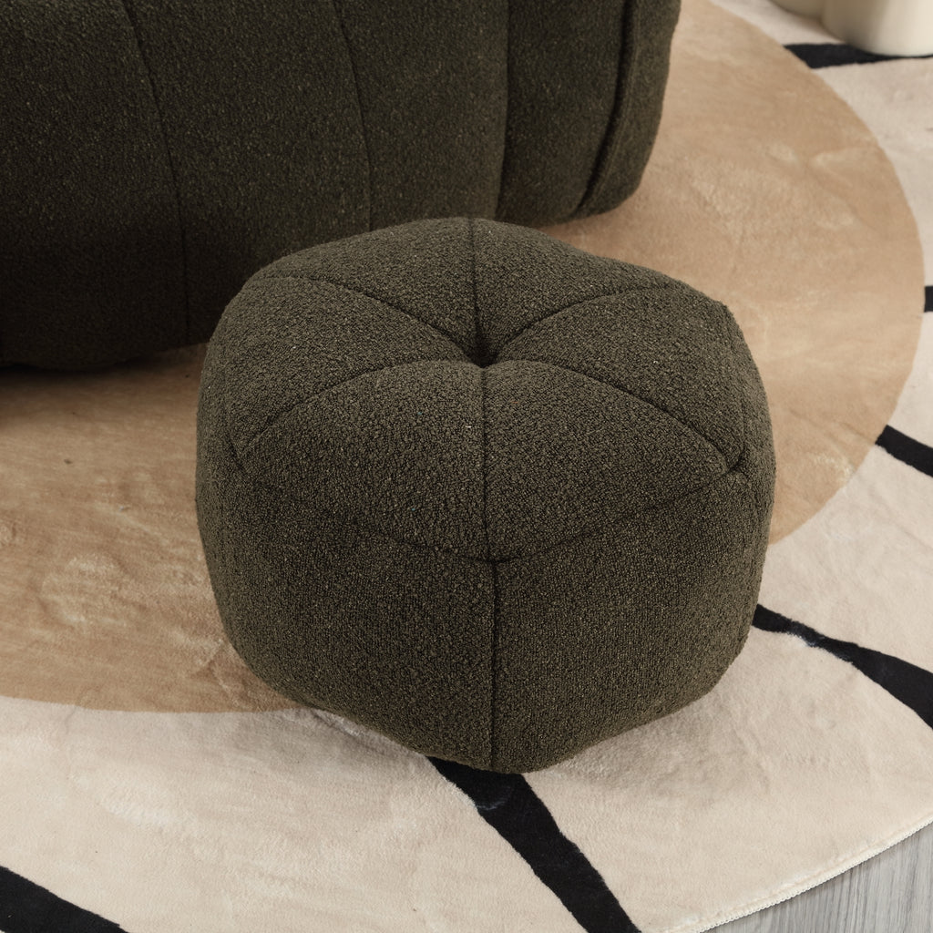 Olive green bean bag chair lifestyle photo