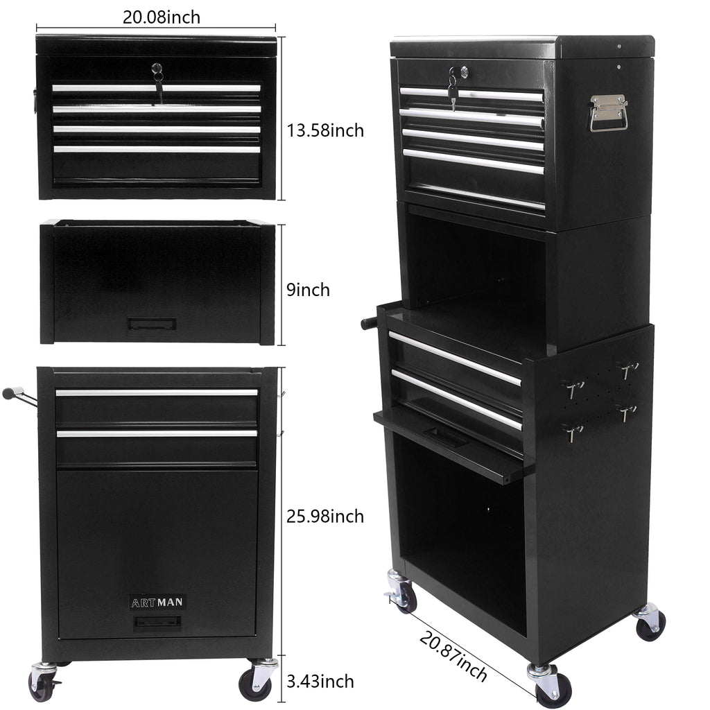 Hanging panel on door back for extra tool organization