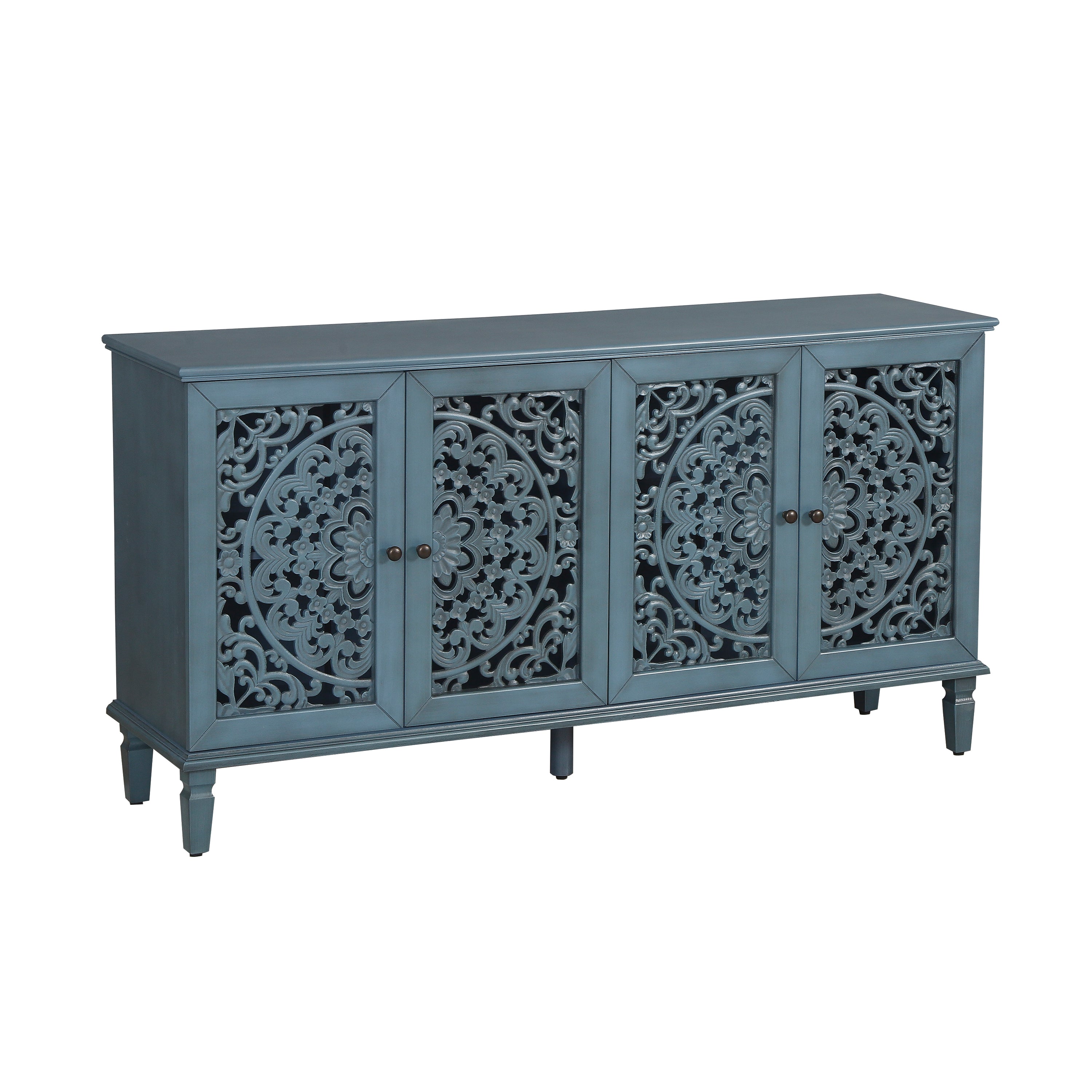 Antique blue farmhouse sideboard entryway storage