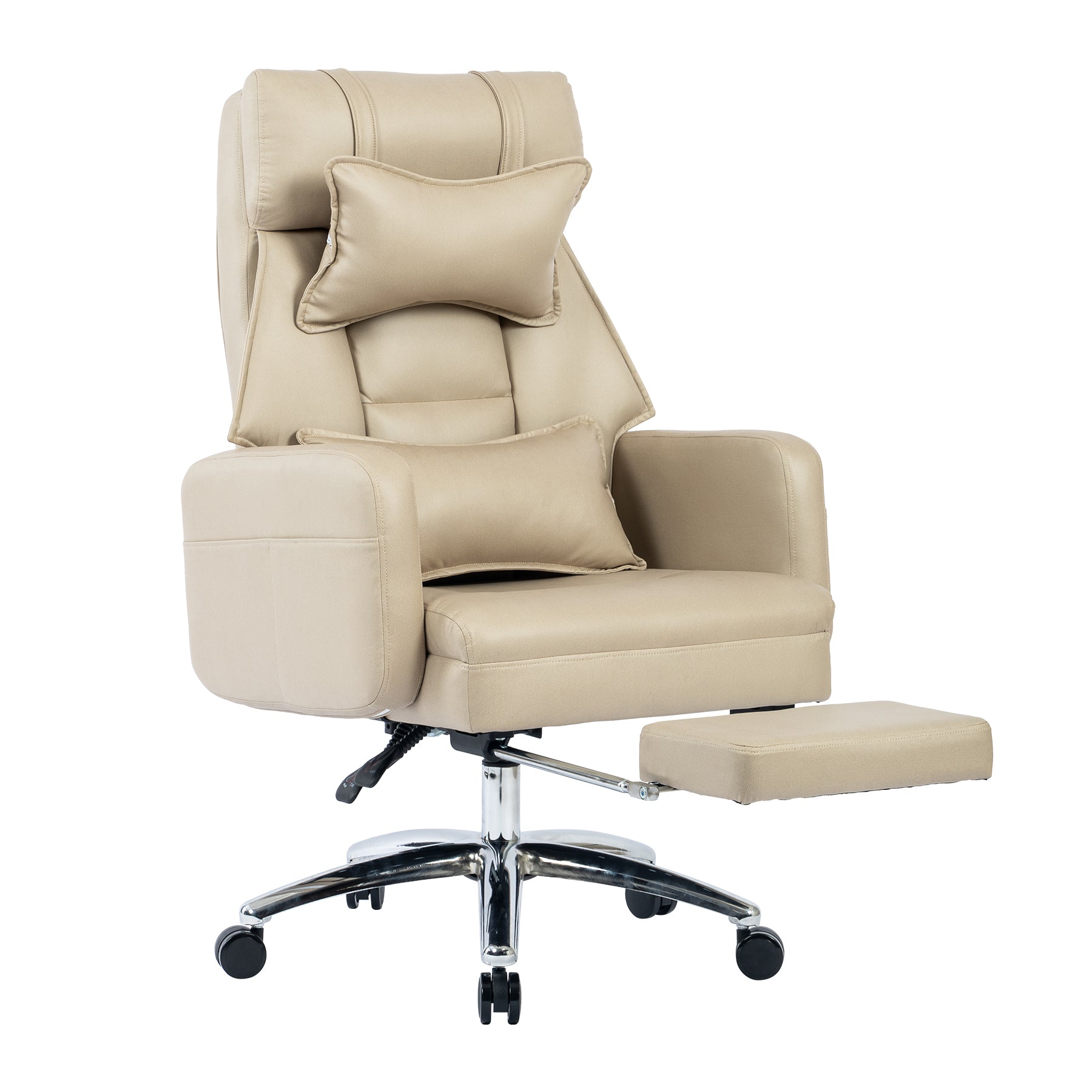 Office chair adjustable height mechanism detail