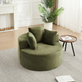 43-inch round corduroy single sofa, comfortable lounge chair, comes with three pillows, minimalist design, perfect for bedrooms, lounges, game rooms, and living rooms