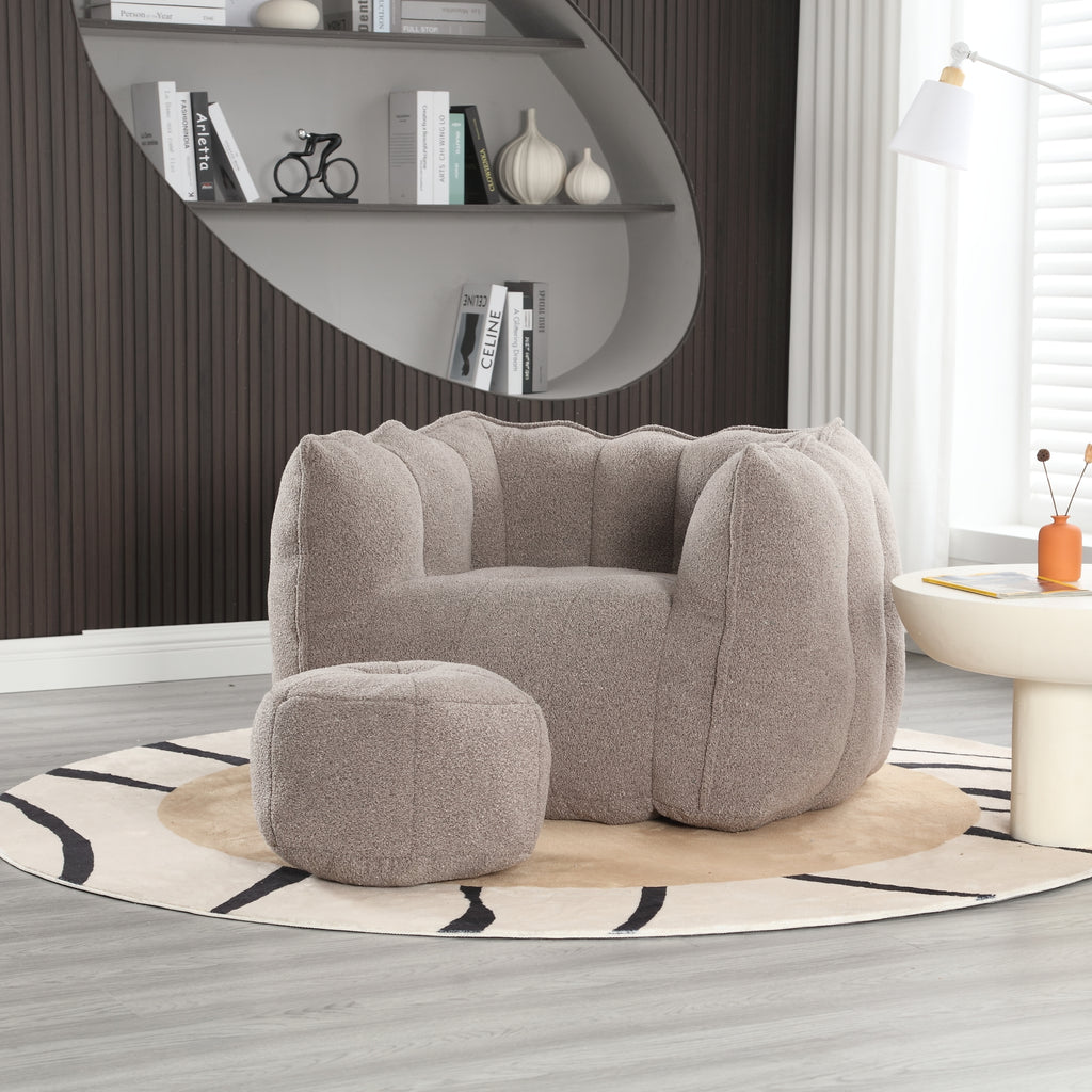 Coffee chenille bean bag — room decor