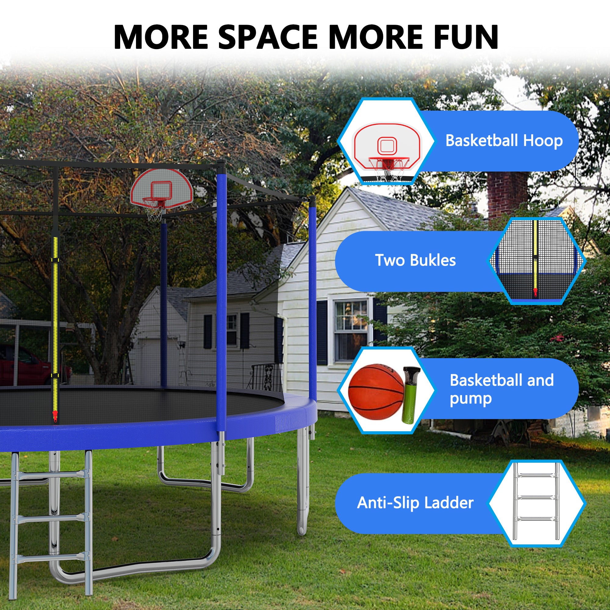 Galvanized steel frame six W-shaped legs stable base detail
