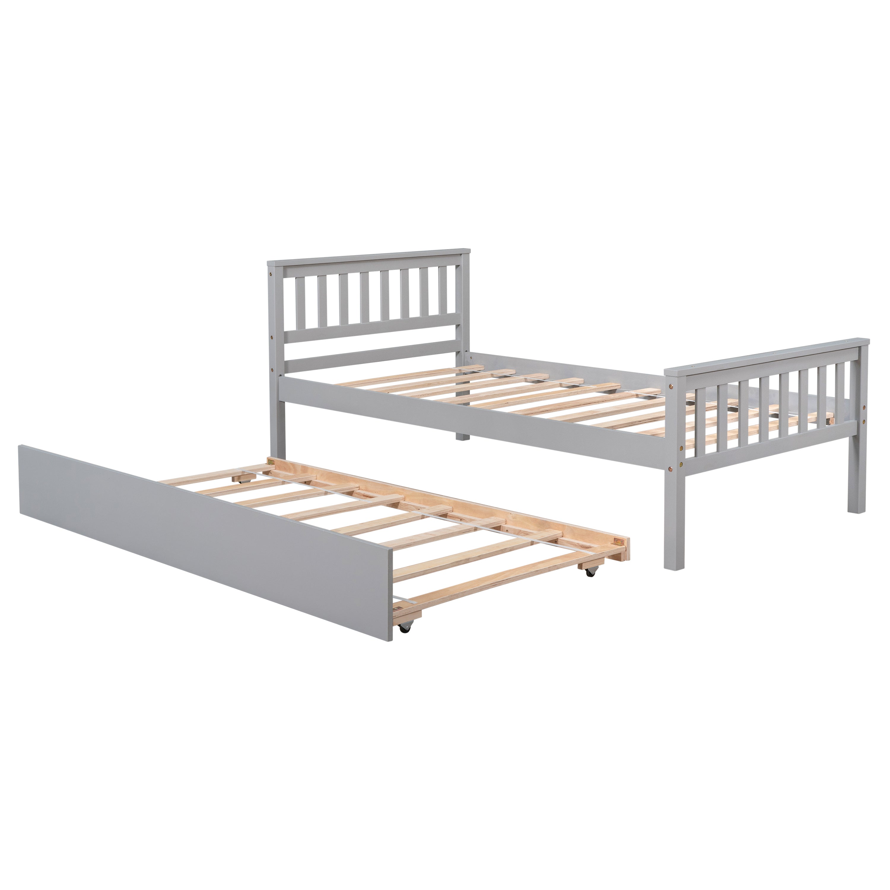 Twin bed with trundle in kids bedroom setting