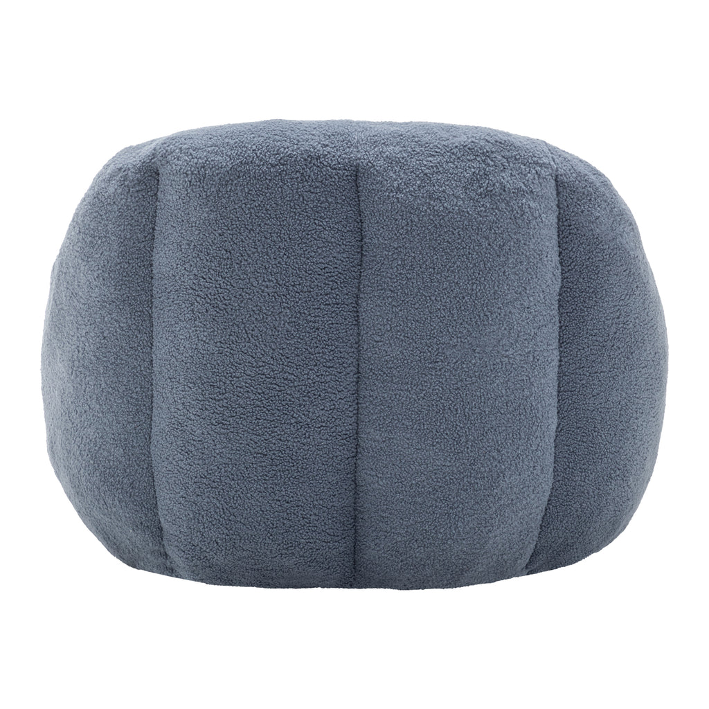 Light blue memory foam bean bag chair front product photo