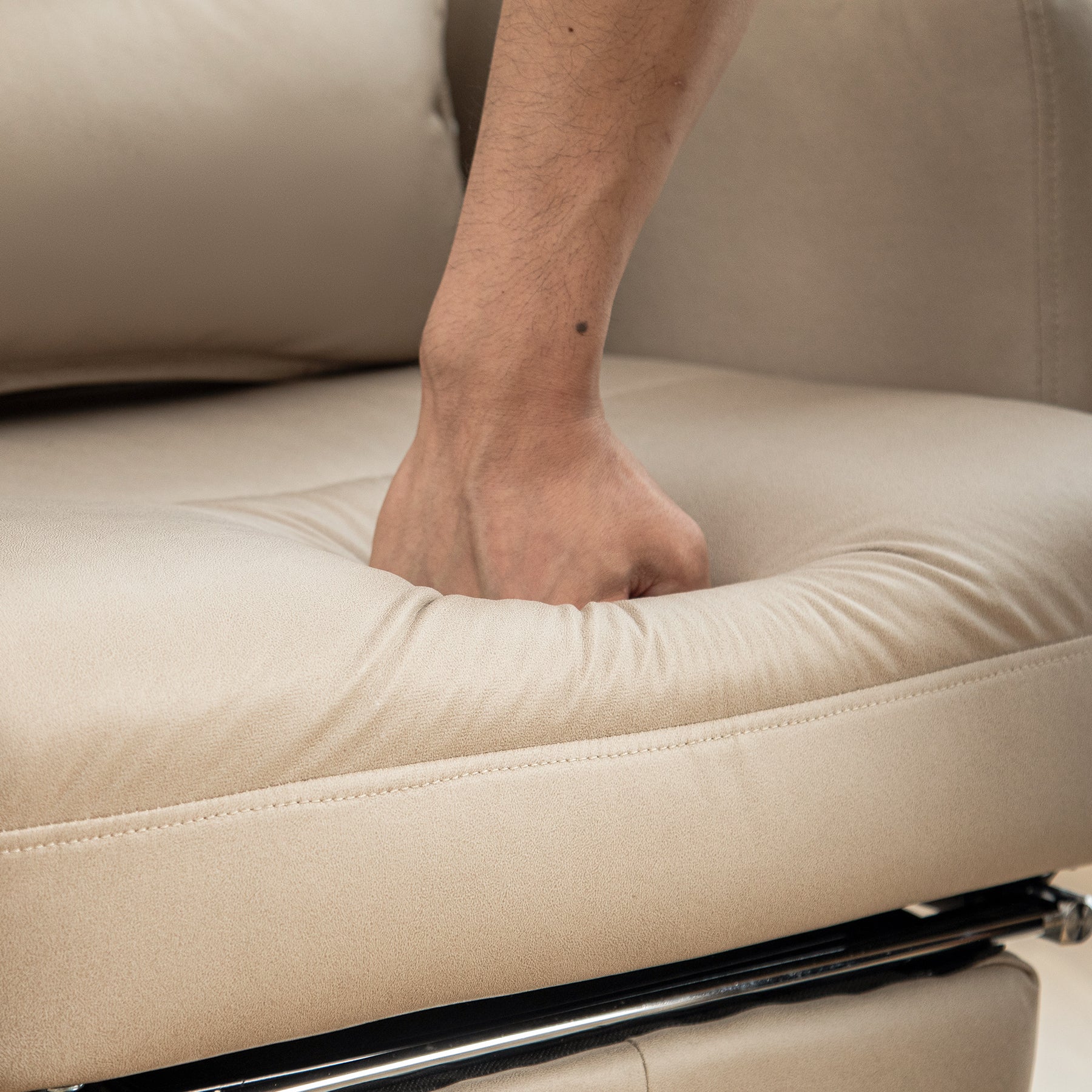 Reclining office chair 155 degree angle view