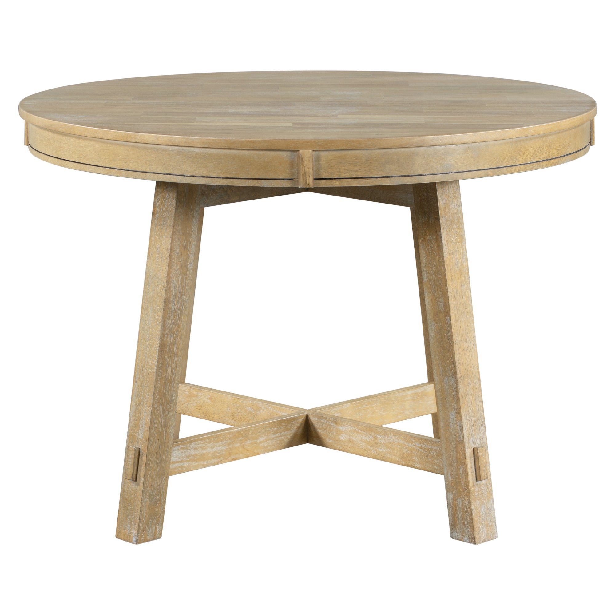 Round dining table collapsed 42 inch compact size setting