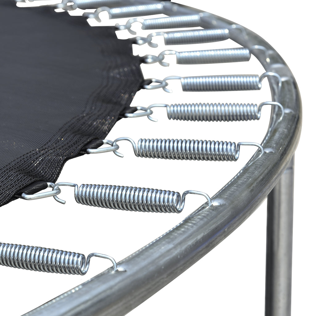 Outdoor backyard trampoline 360 degree safety net close-up