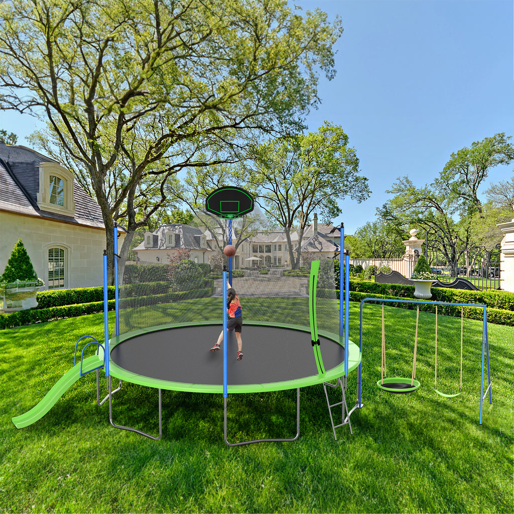 Trampoline safety net zippered door enclosure entrance