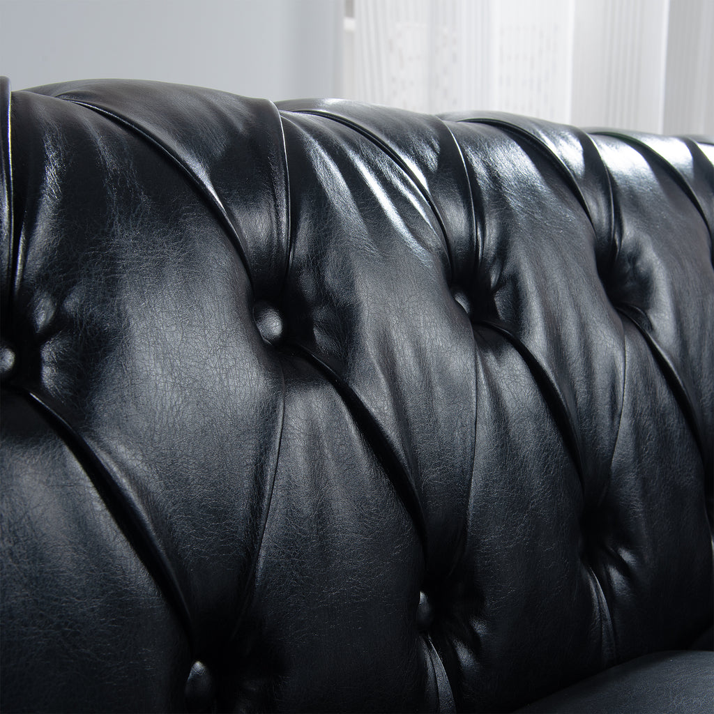 Knock-down assembly components — Chesterfield sofa