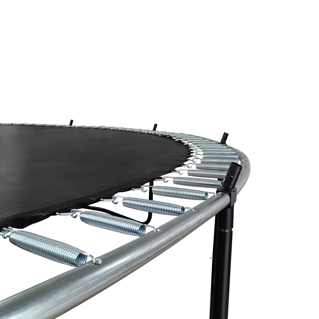 Blue 10ft outdoor trampoline product photo with safety net