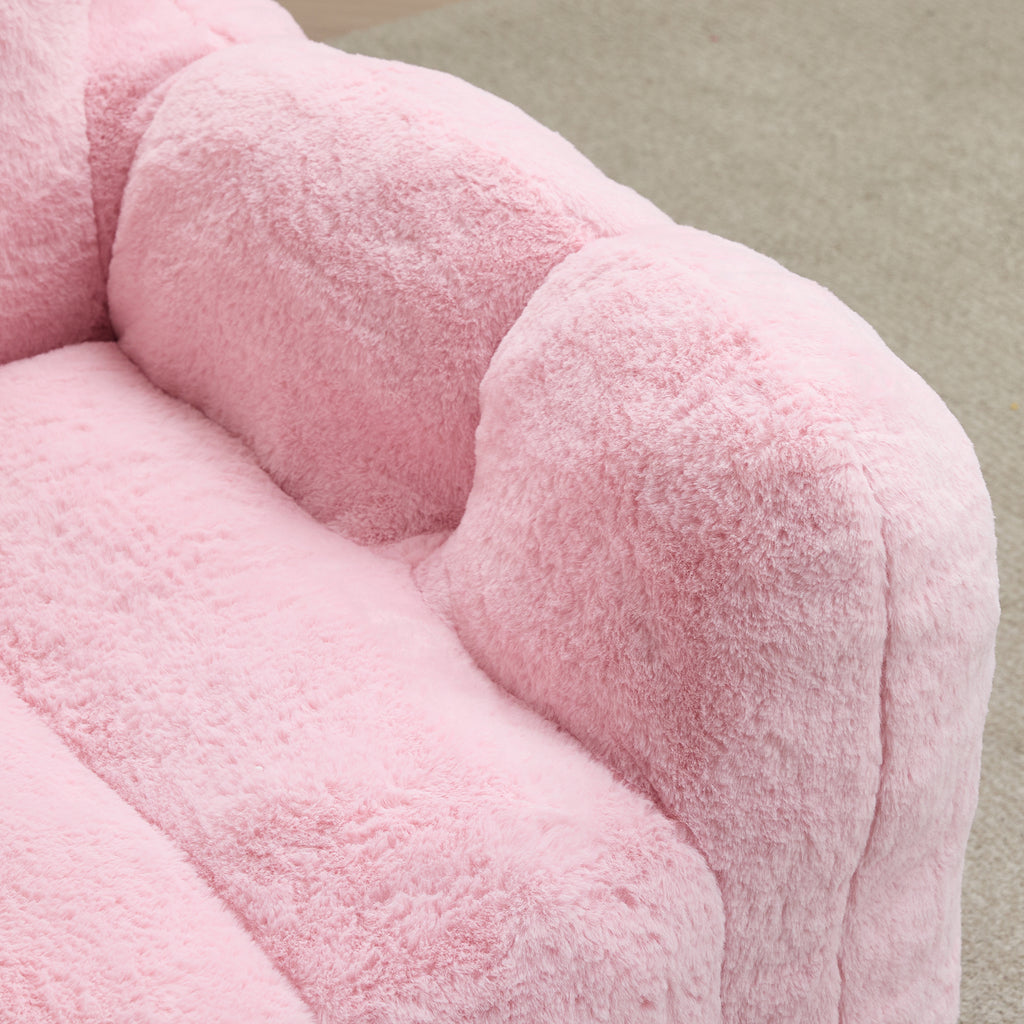 Bean bag chair pull ring detail for easy movement