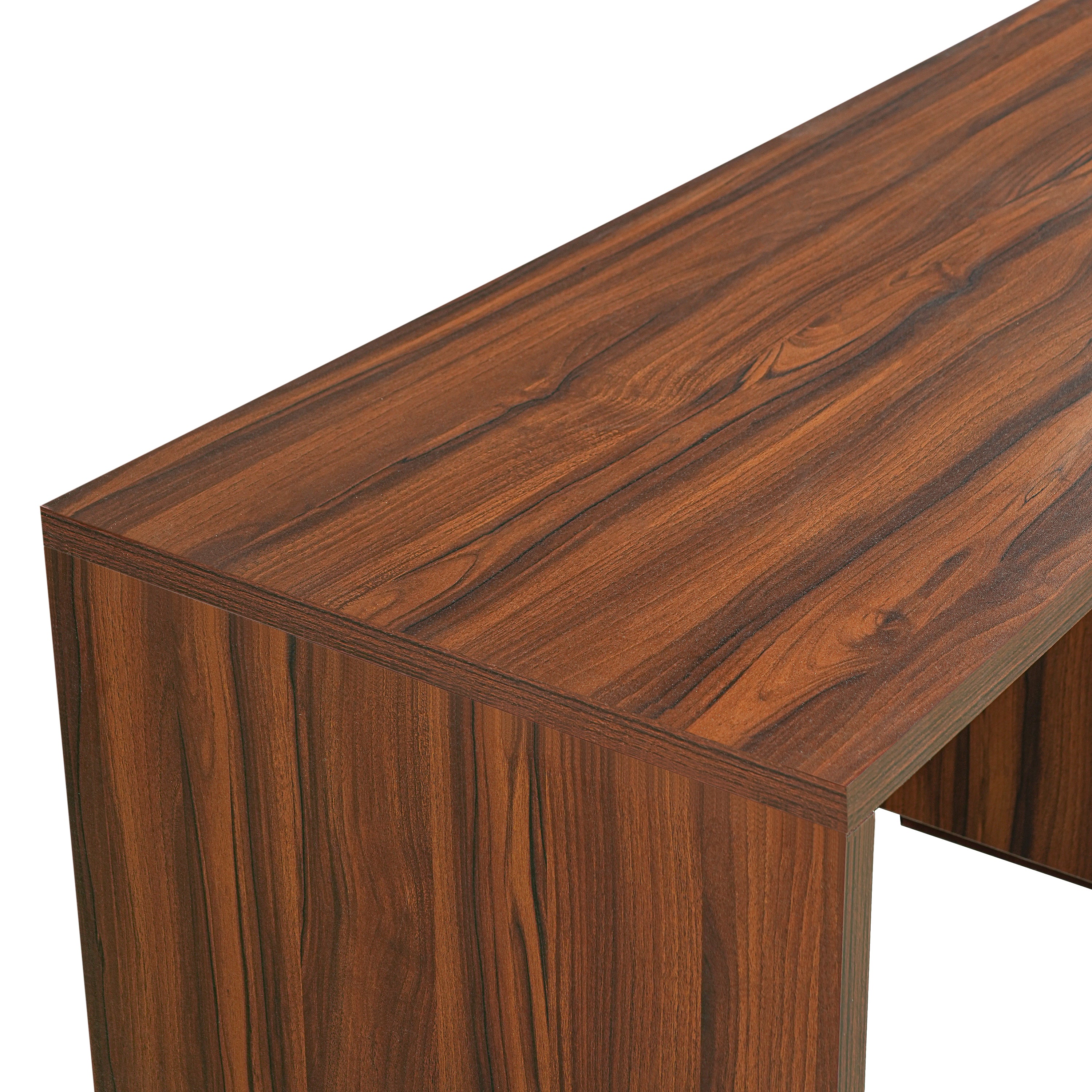 Walnut executive desk drawer alignment and finish detail