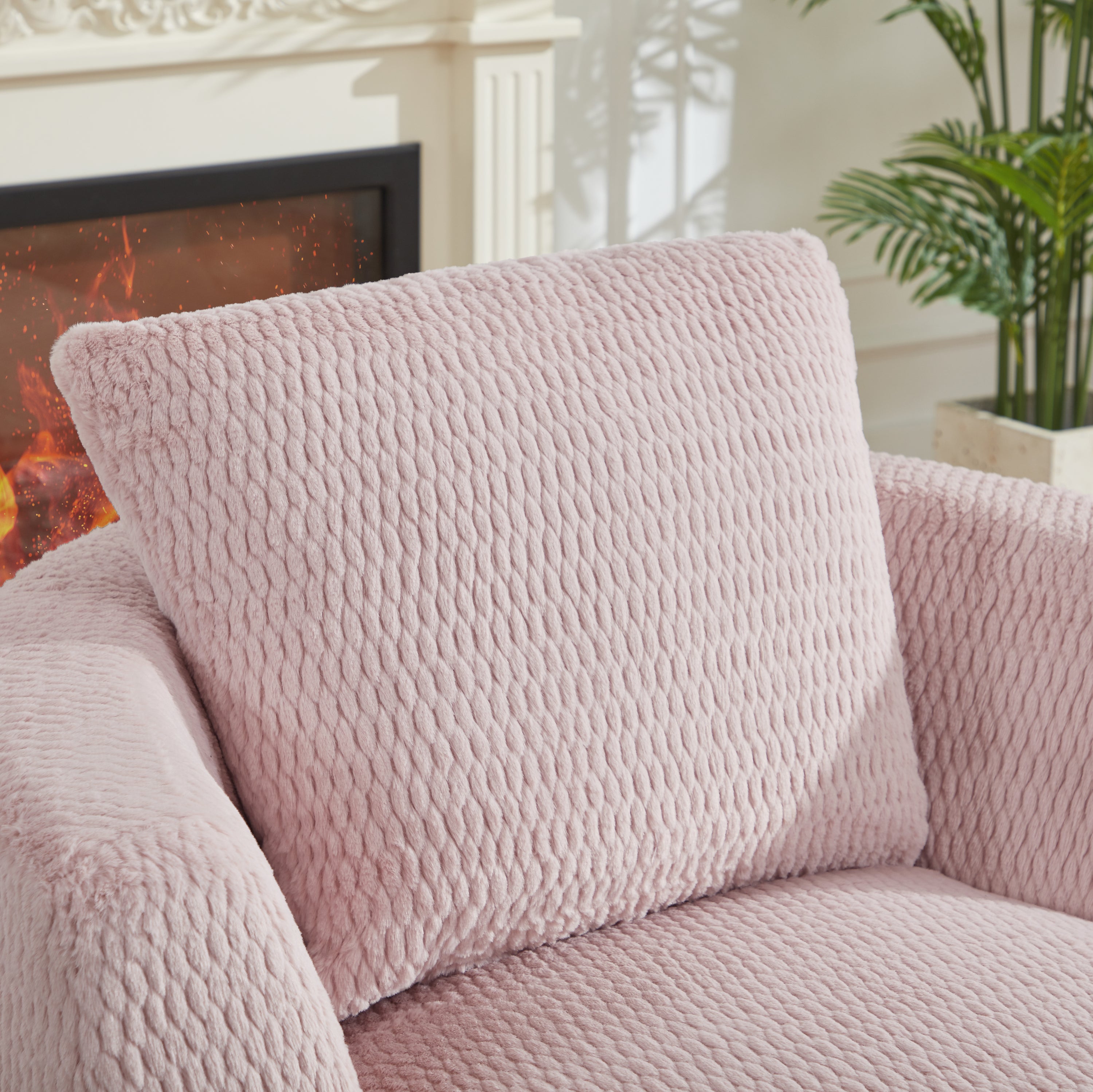 Faux Fur Swivel Accent Chair — 360° Compressible Comfort