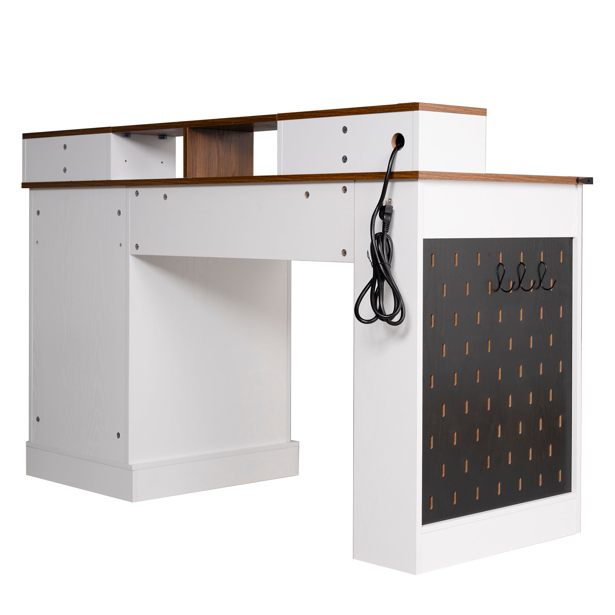 Farmhouse office desk drawer slide smooth quiet mechanism detail