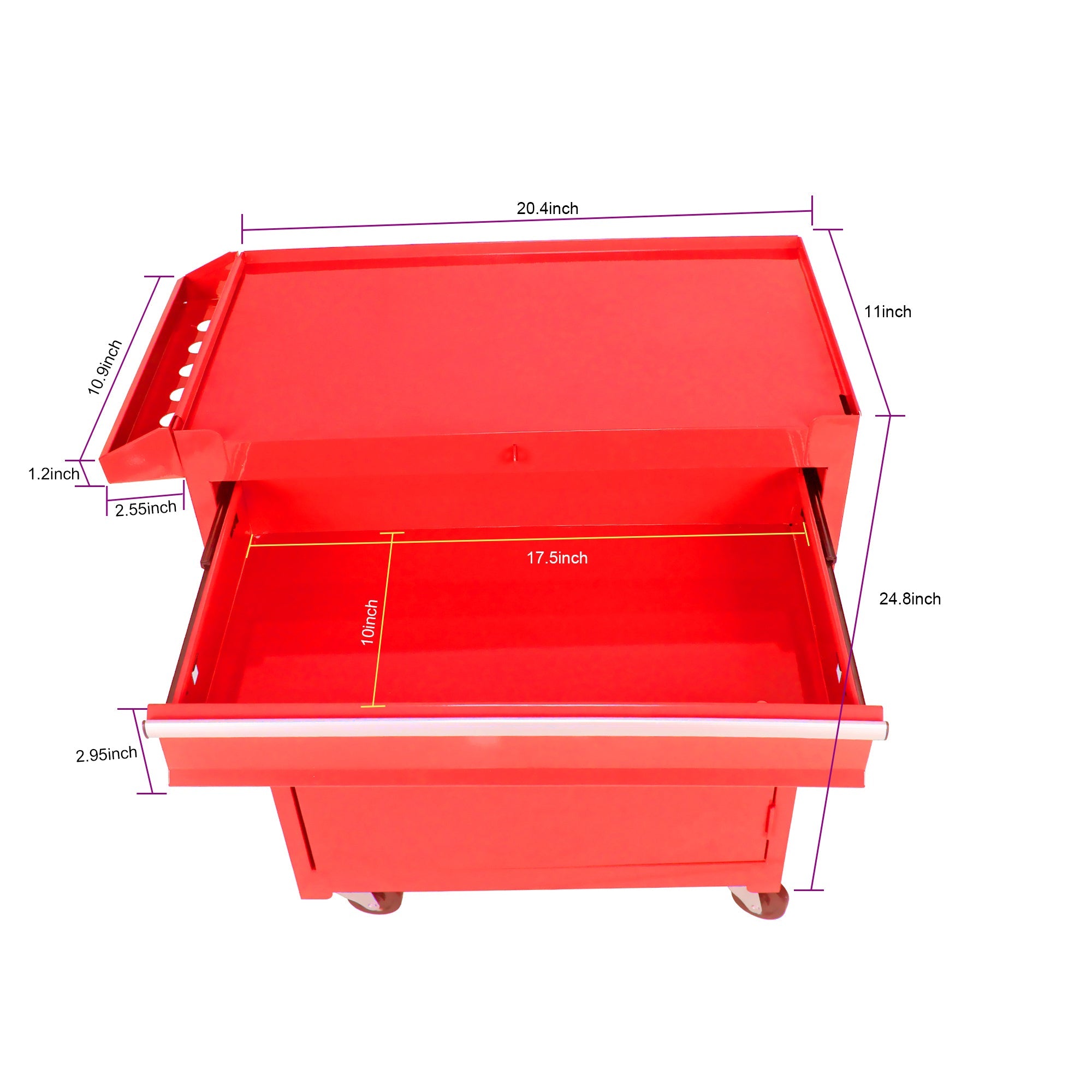5-Drawer Rolling Tool Chest — Metal Tool Storage Cabinet
