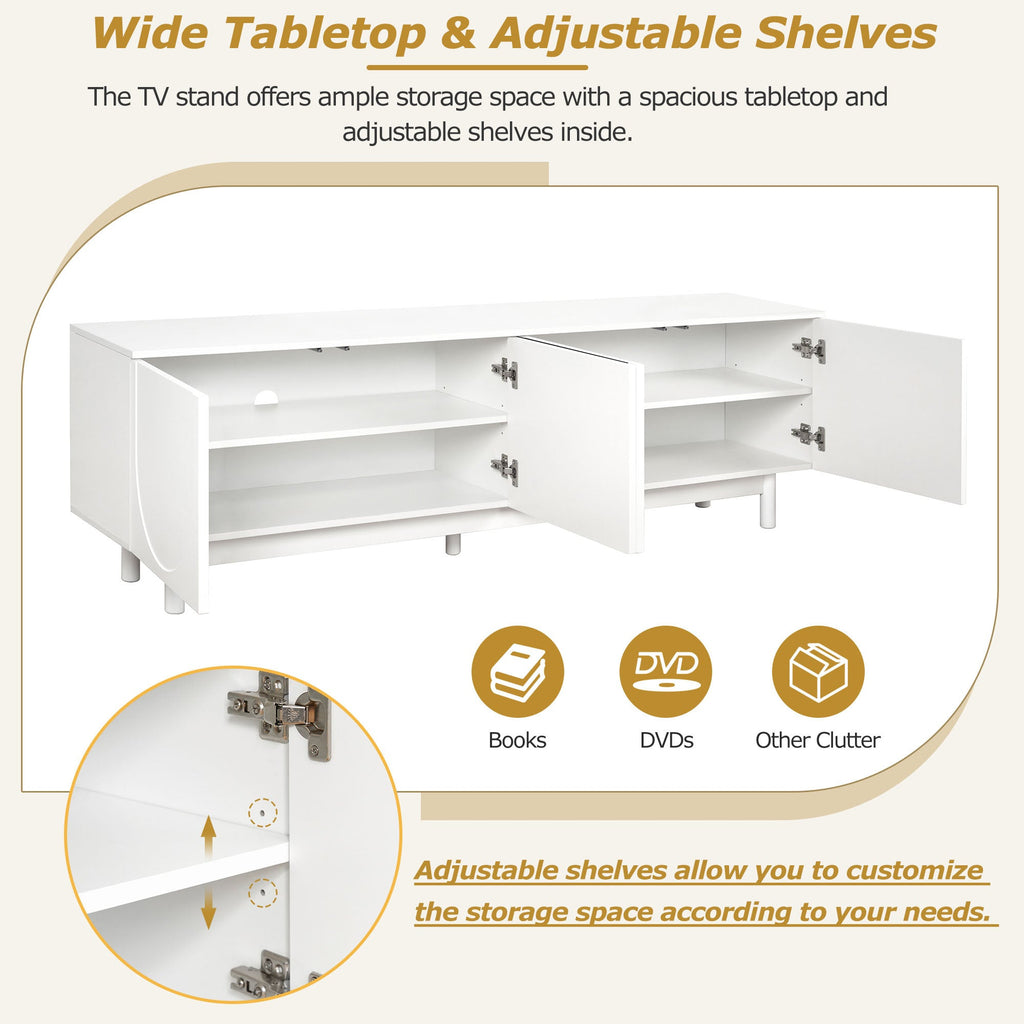 TV Stand with Arch Cabinets — for TVs Up to 78"