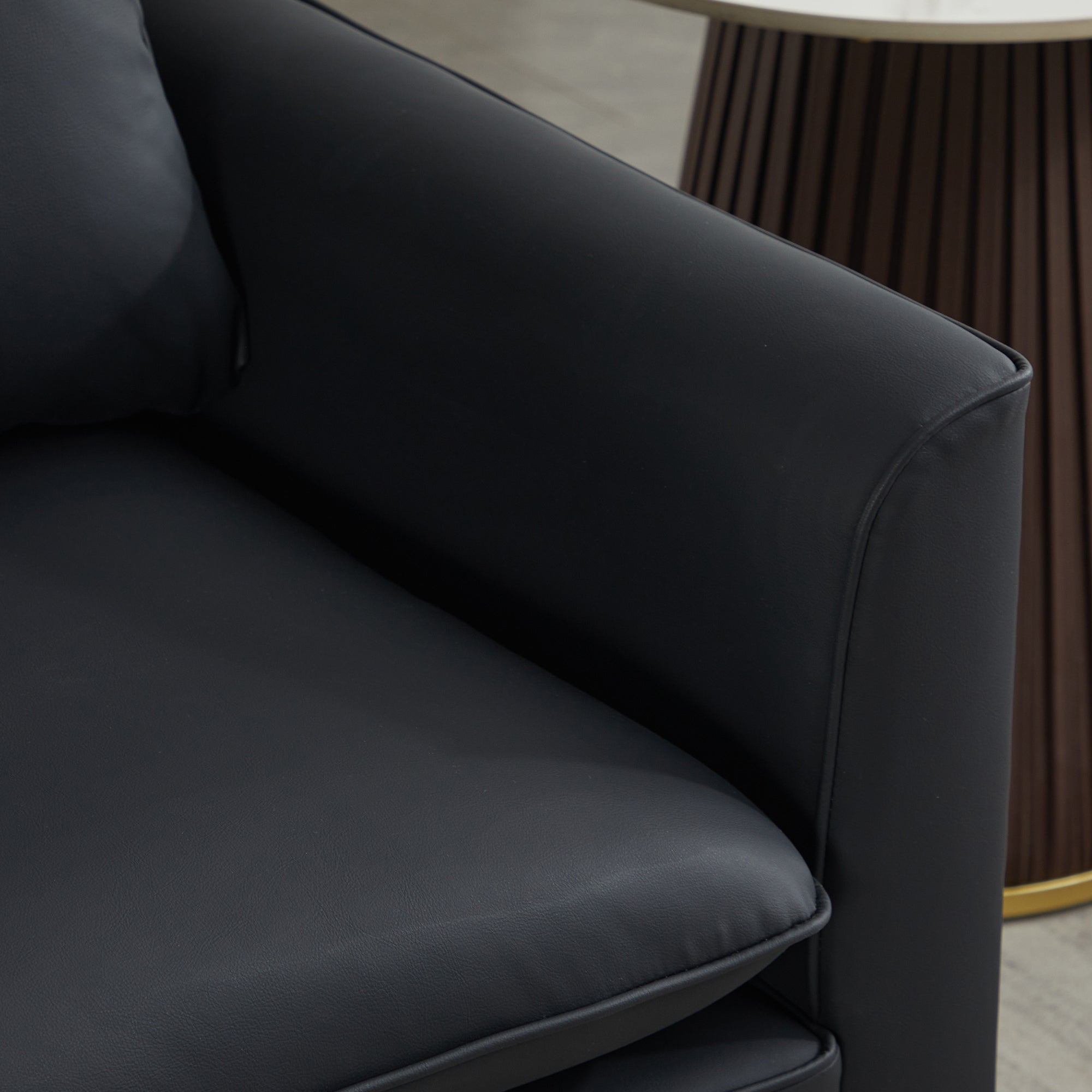 Faux Leather Lounge Chair Set of 2 — Nordic Retro Accent