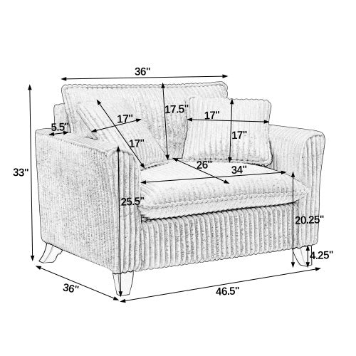 Lazy sofa chair, comfortable single-person sofa chair, with a backrest and soft seat cushion, having armrests on both sides, suitable for living room and bedroom - Brown