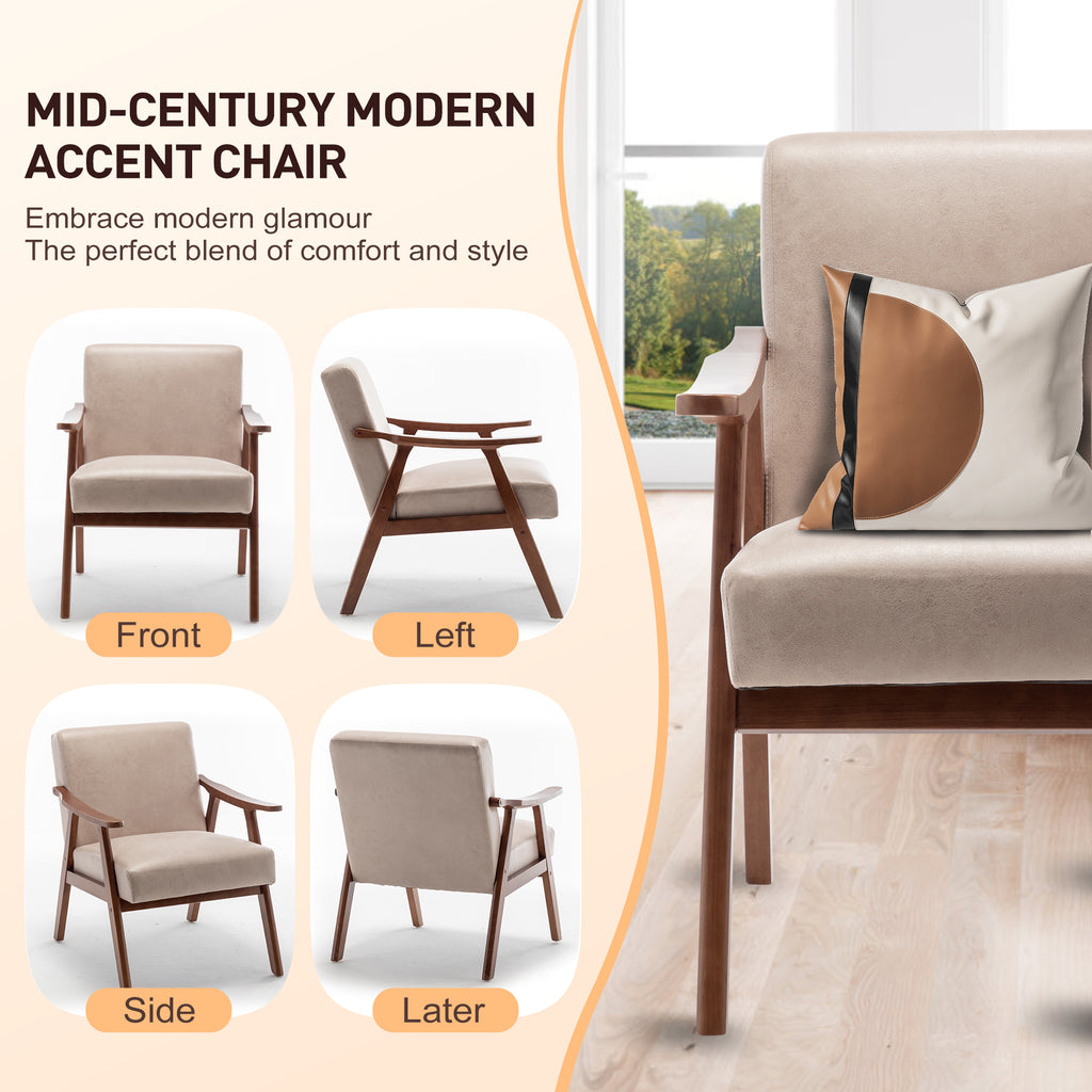 Mid-century wingback chair side profile