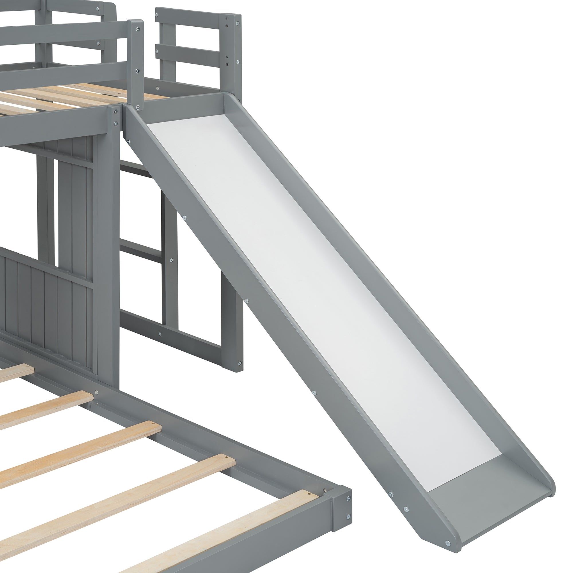 Playhouse bunk bed guardrail and ladder safety detail