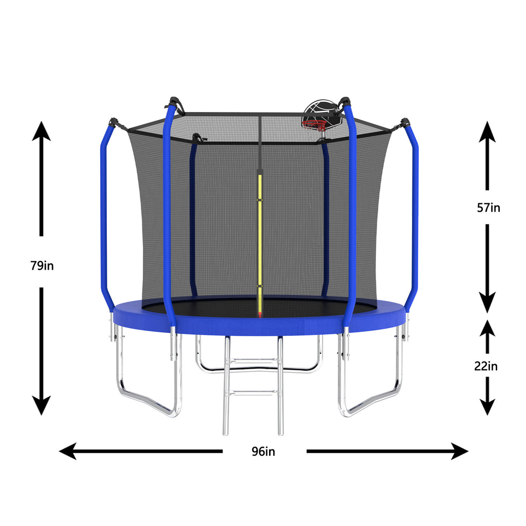 Blue PE cover trampoline jumping mat surface