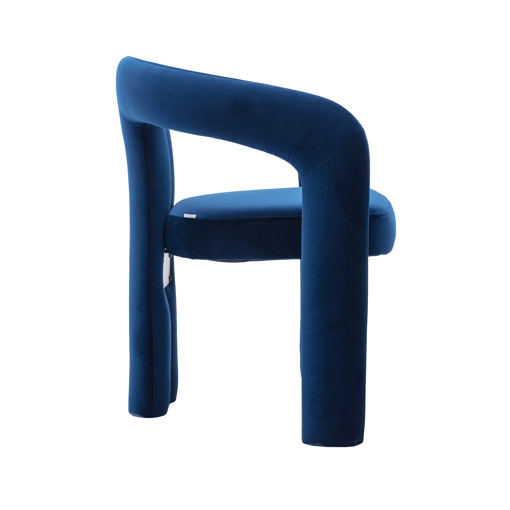 Velvet Barrel Accent Chair Set of 2 — Wood Legs