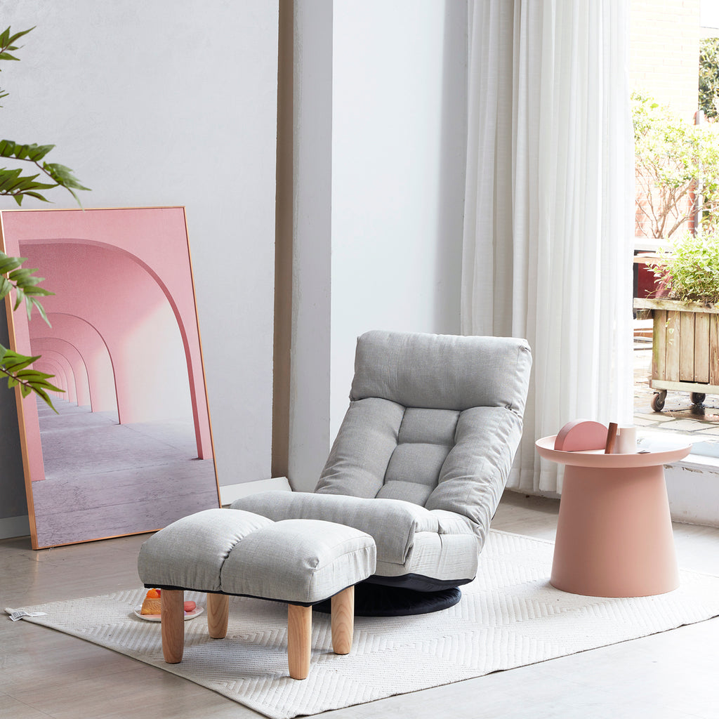 Floor chair on balcony setting