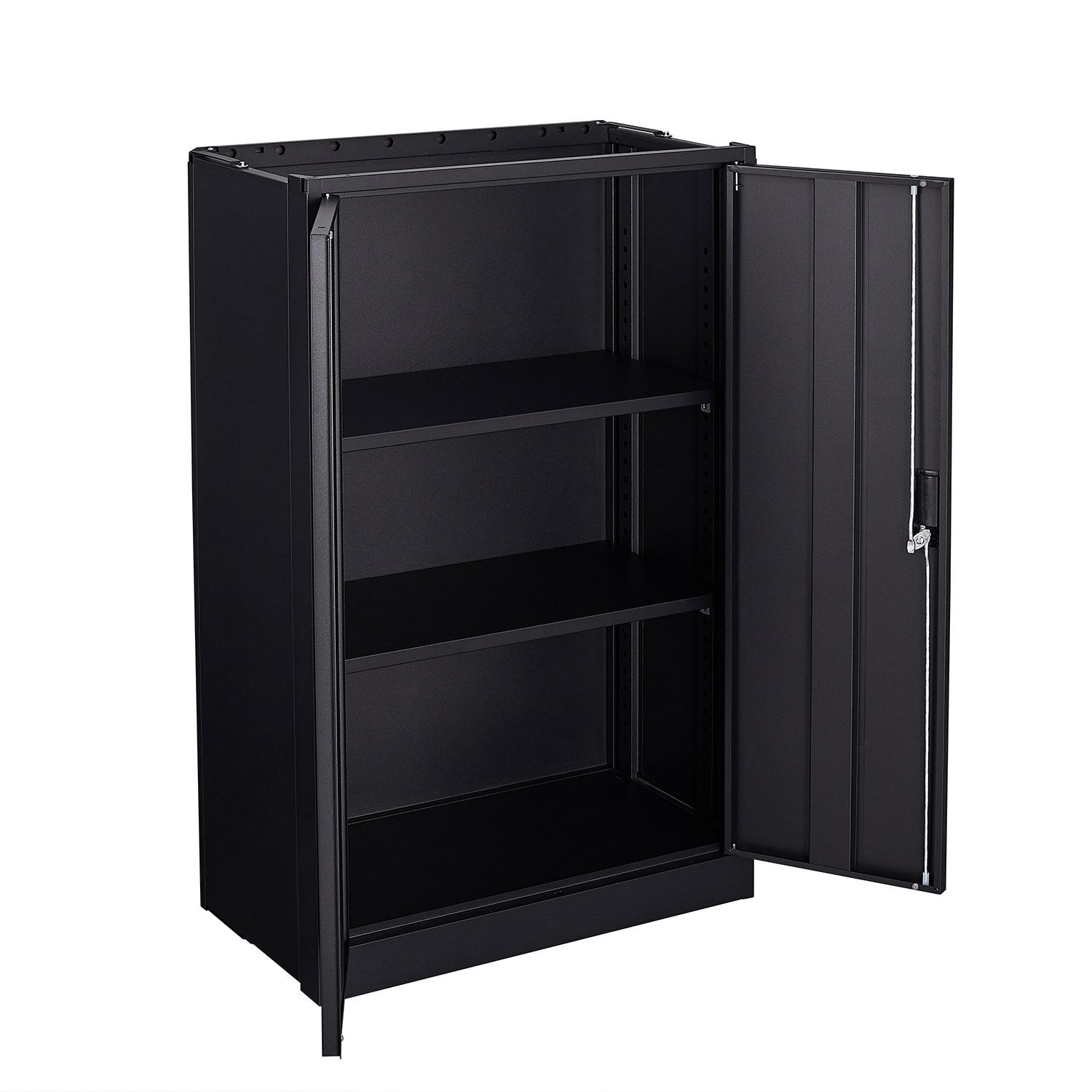 Office filing locker black metal finish