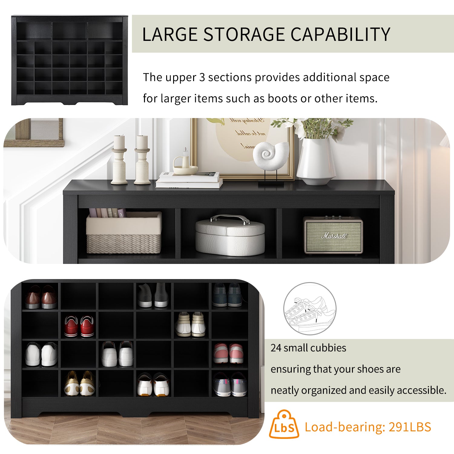 Shoe cabinet minimalist design curved base detail
