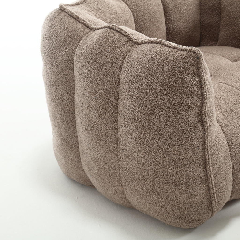 Bean bag chair with footrest — styled bedroom