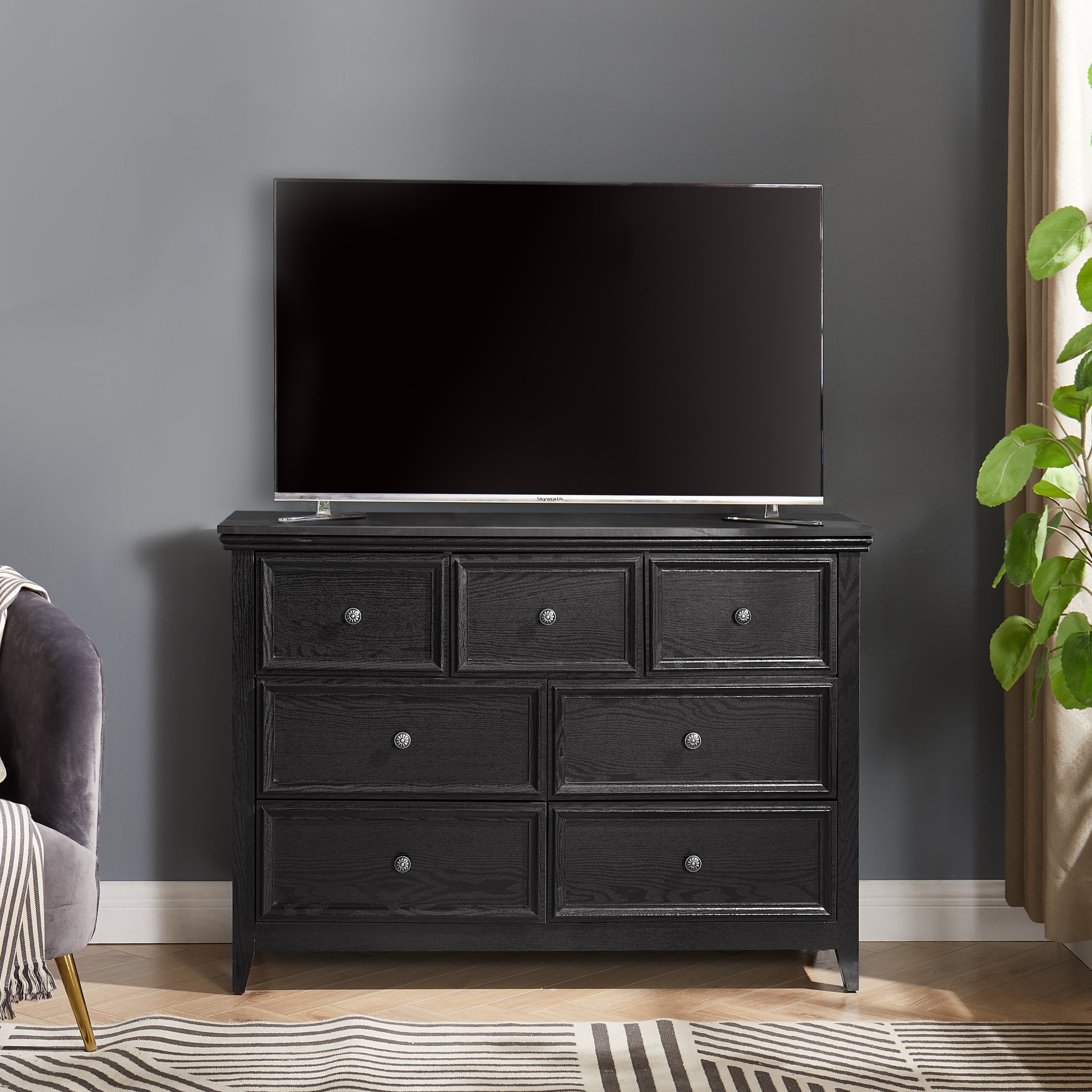 Modern 7-Drawer Dresser — Chest of Drawers Storage Cabinet