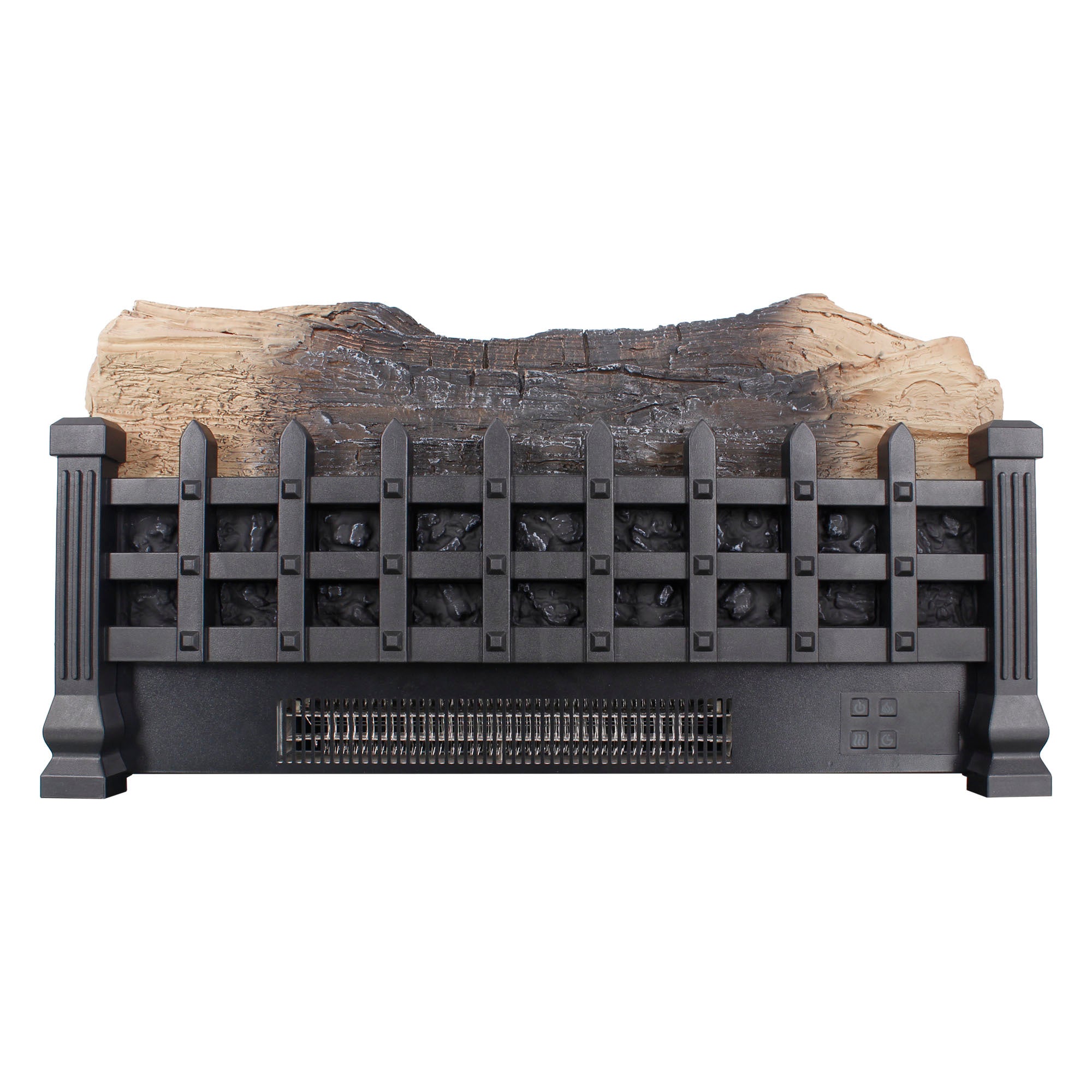 Electric fireplace insert vent-free heating element detail