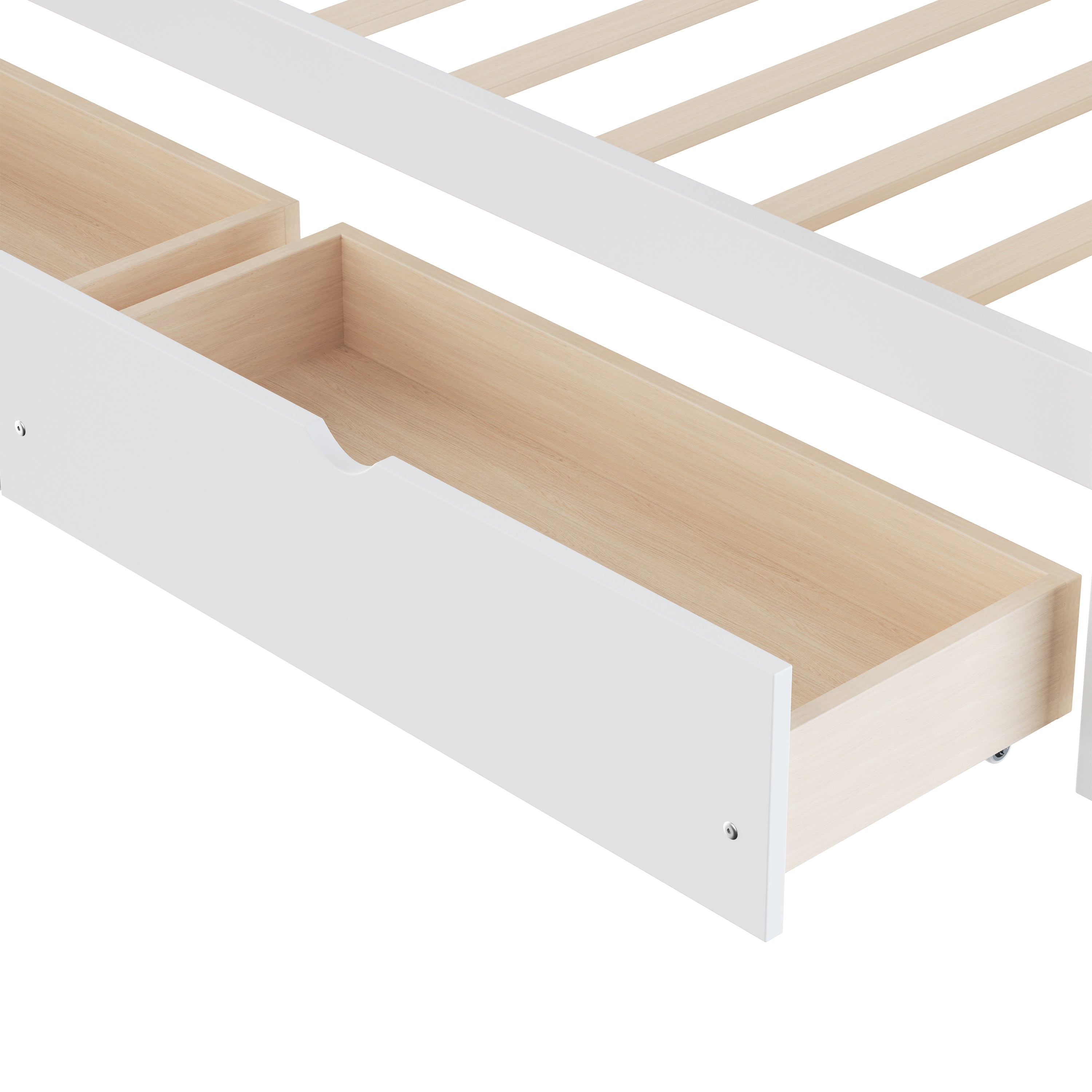 Twin Size Day Bed for 2, L- Shape Twin Size Bed Frame with Storage 3 Drawers, Wooden Corner Bed with Bookshelf, Corner Bed Frame For Bedroom, Living Room,Grey