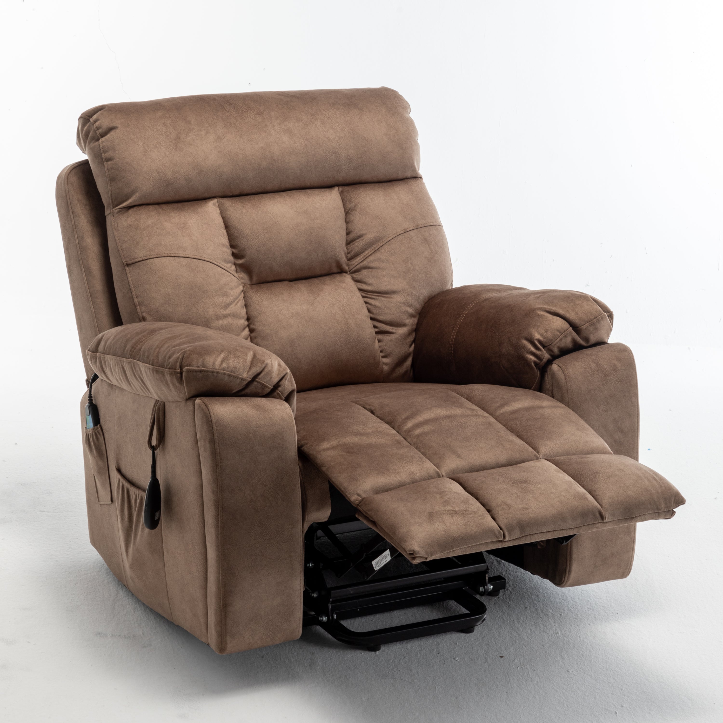 Power lift recliner chair — top view