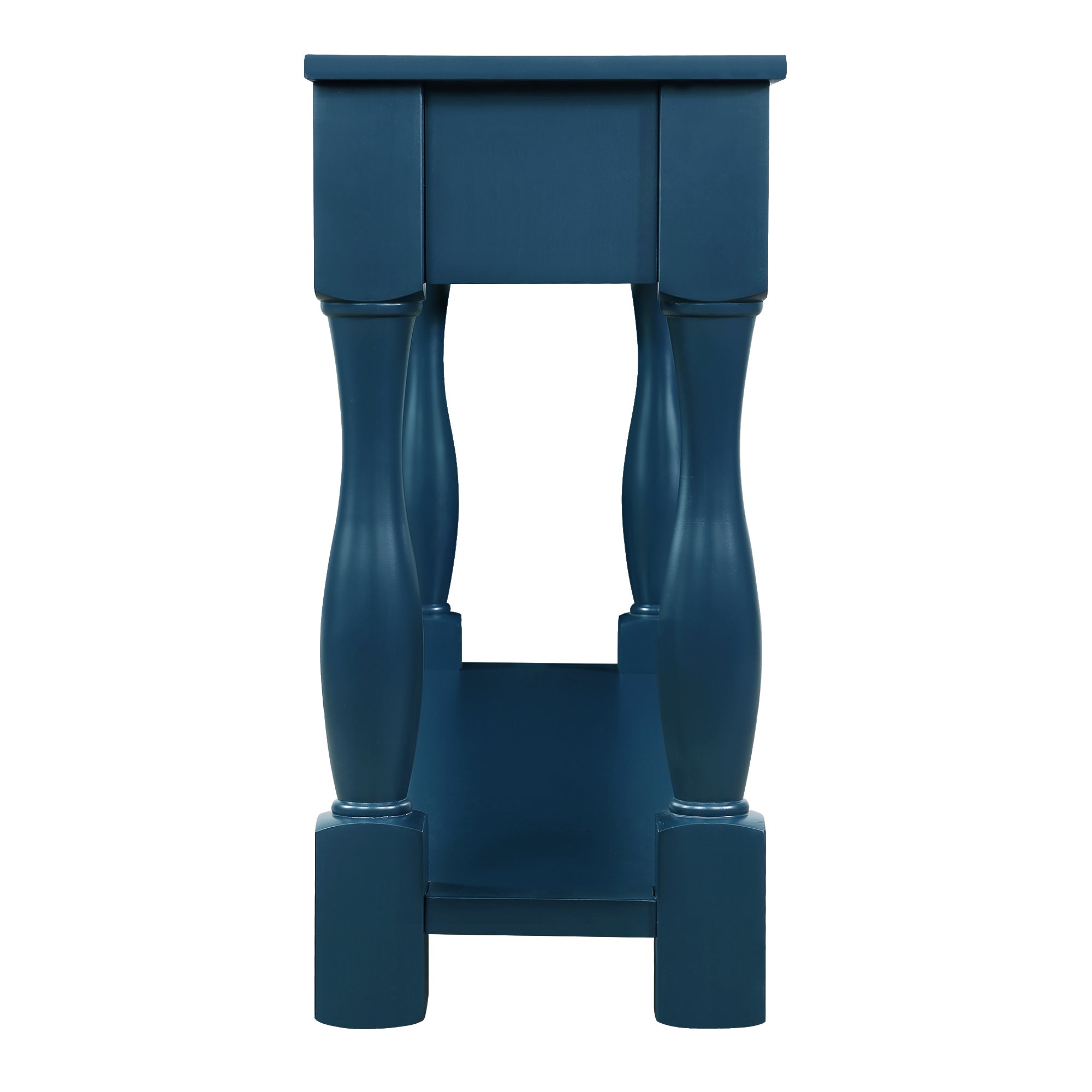 Navy blue 63-inch console table lifestyle photo