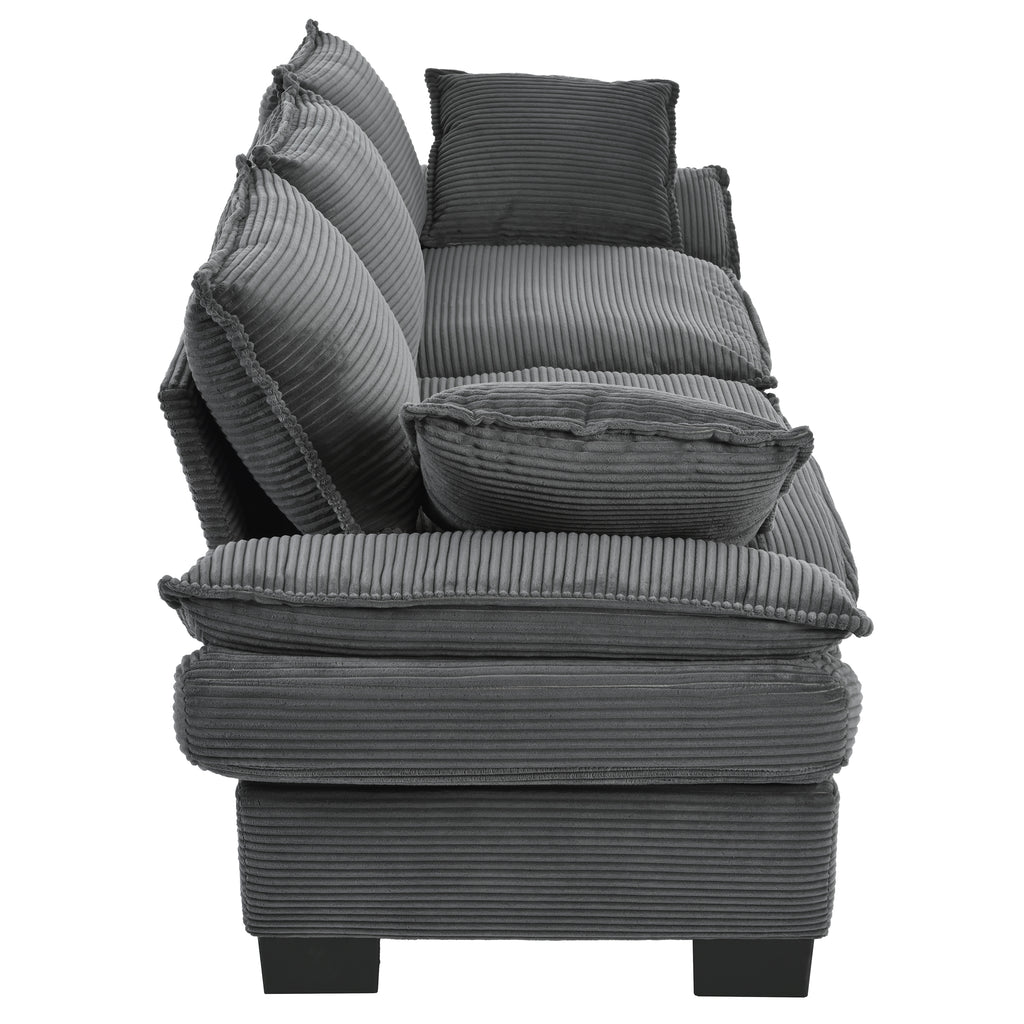 Zippered cushion and armrest detail