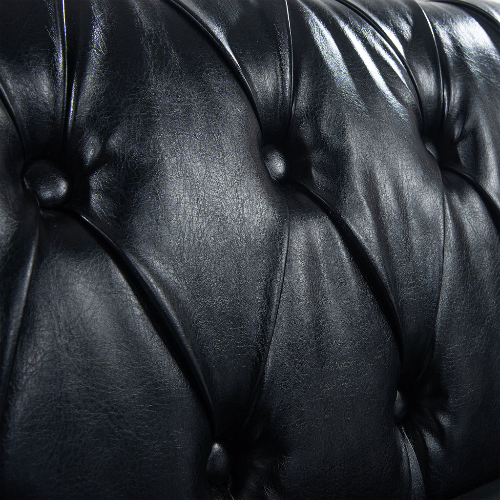 Black Chesterfield sofa product photo