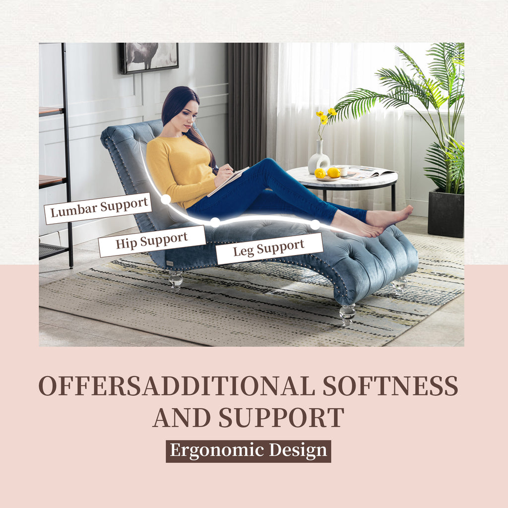 S-curve ergonomic chaise lounge profile
