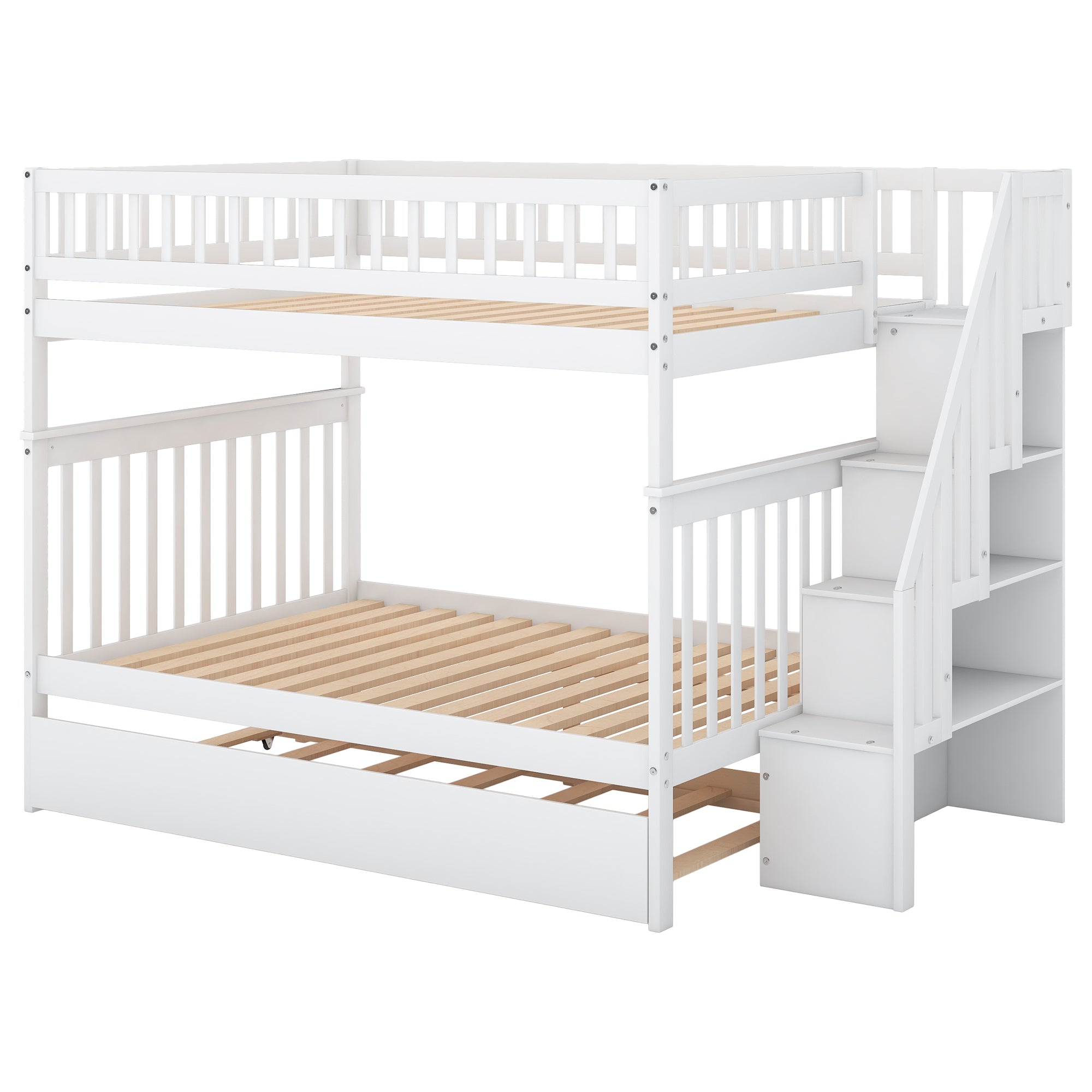 Bunk bed guardrail and stairway safety detail